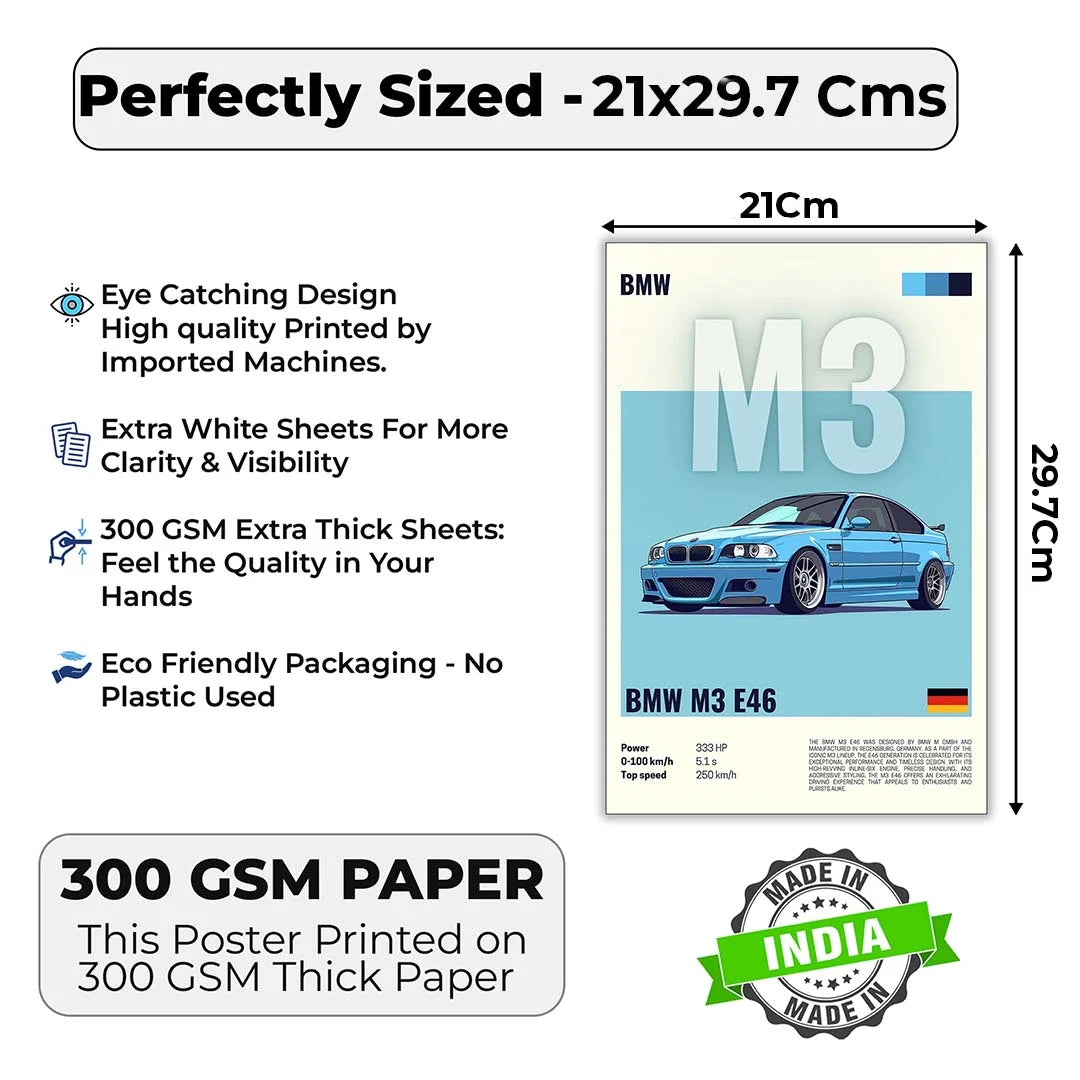 BMW M3 E46 Poster