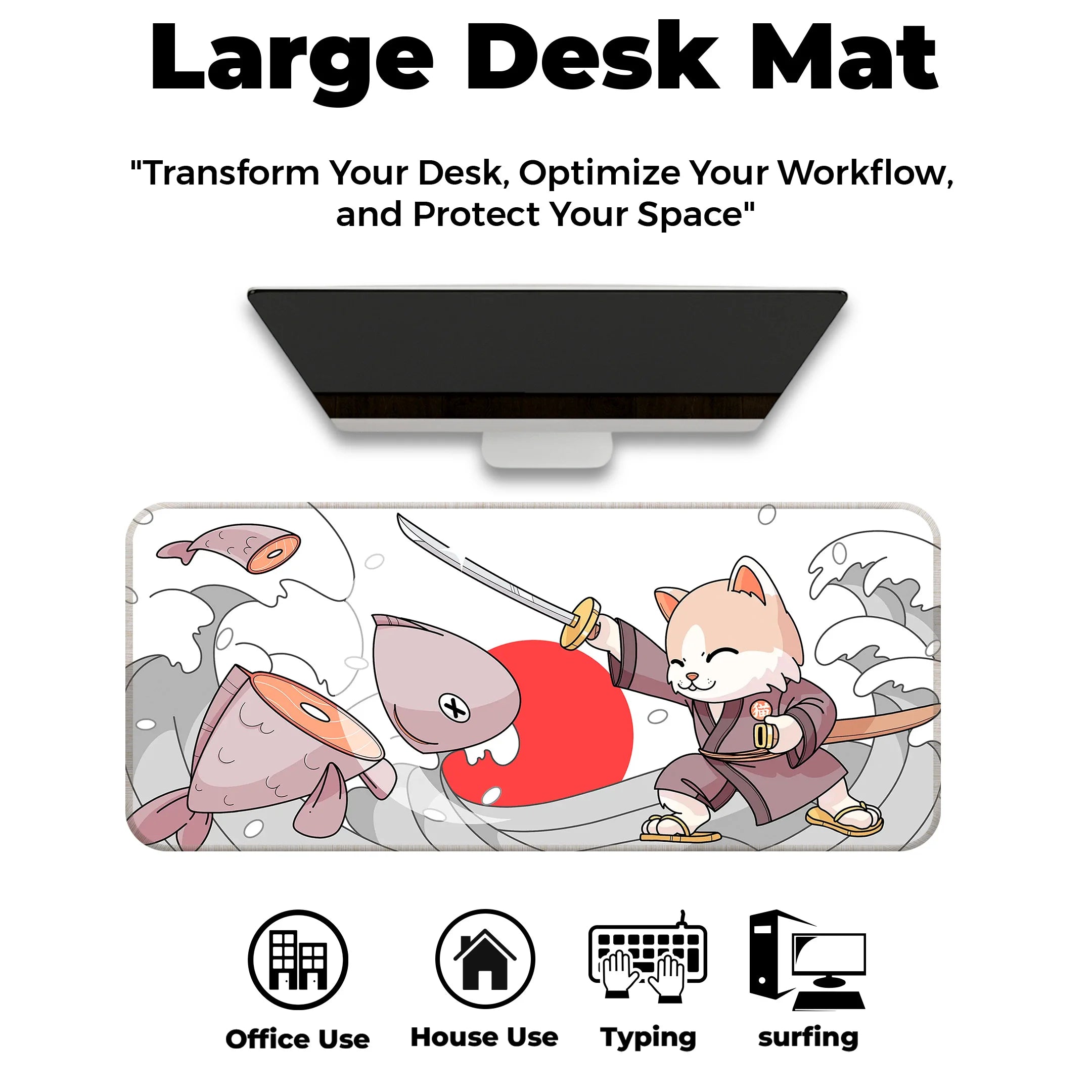 Japanese Cat Deskmat