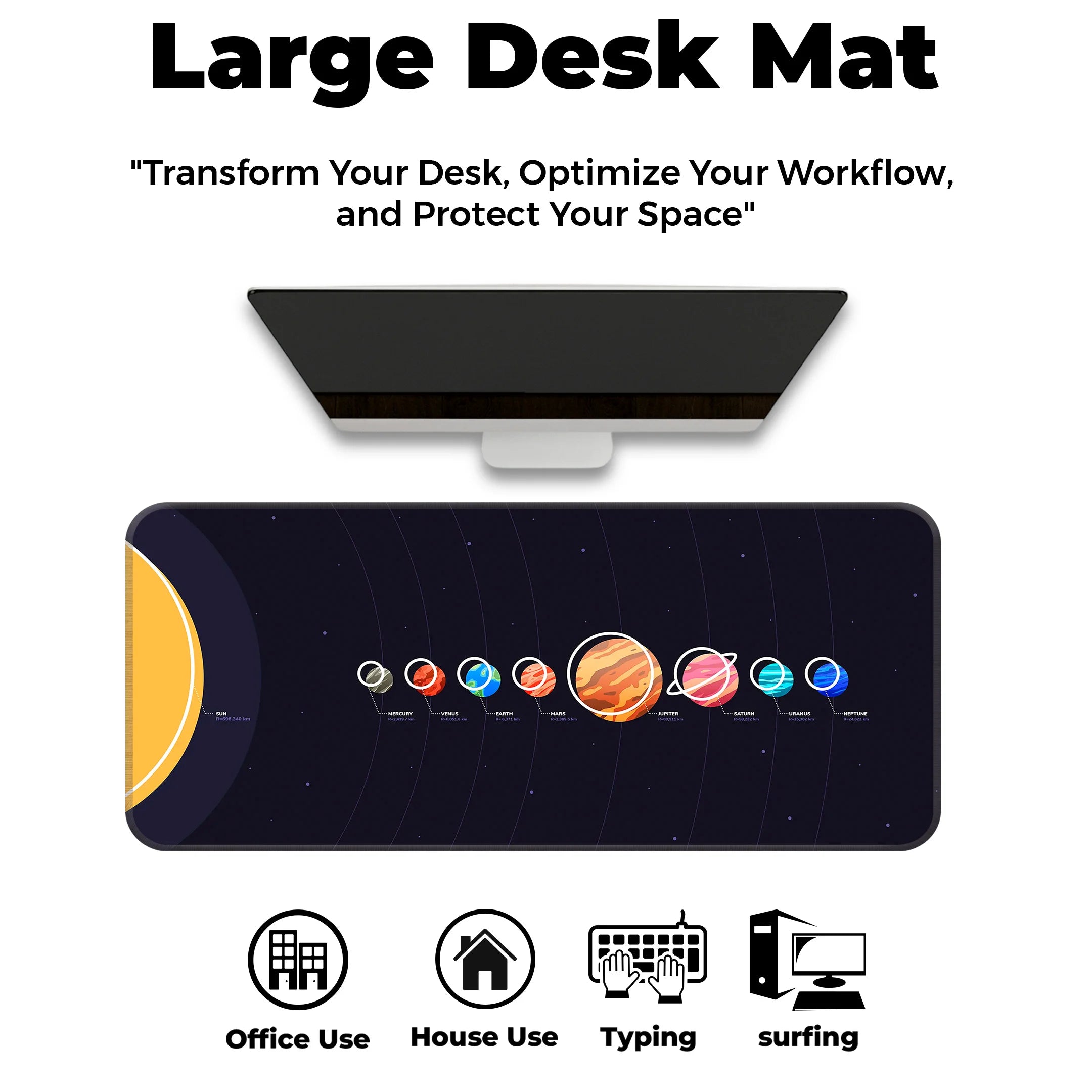 Solar white copia Deskmat