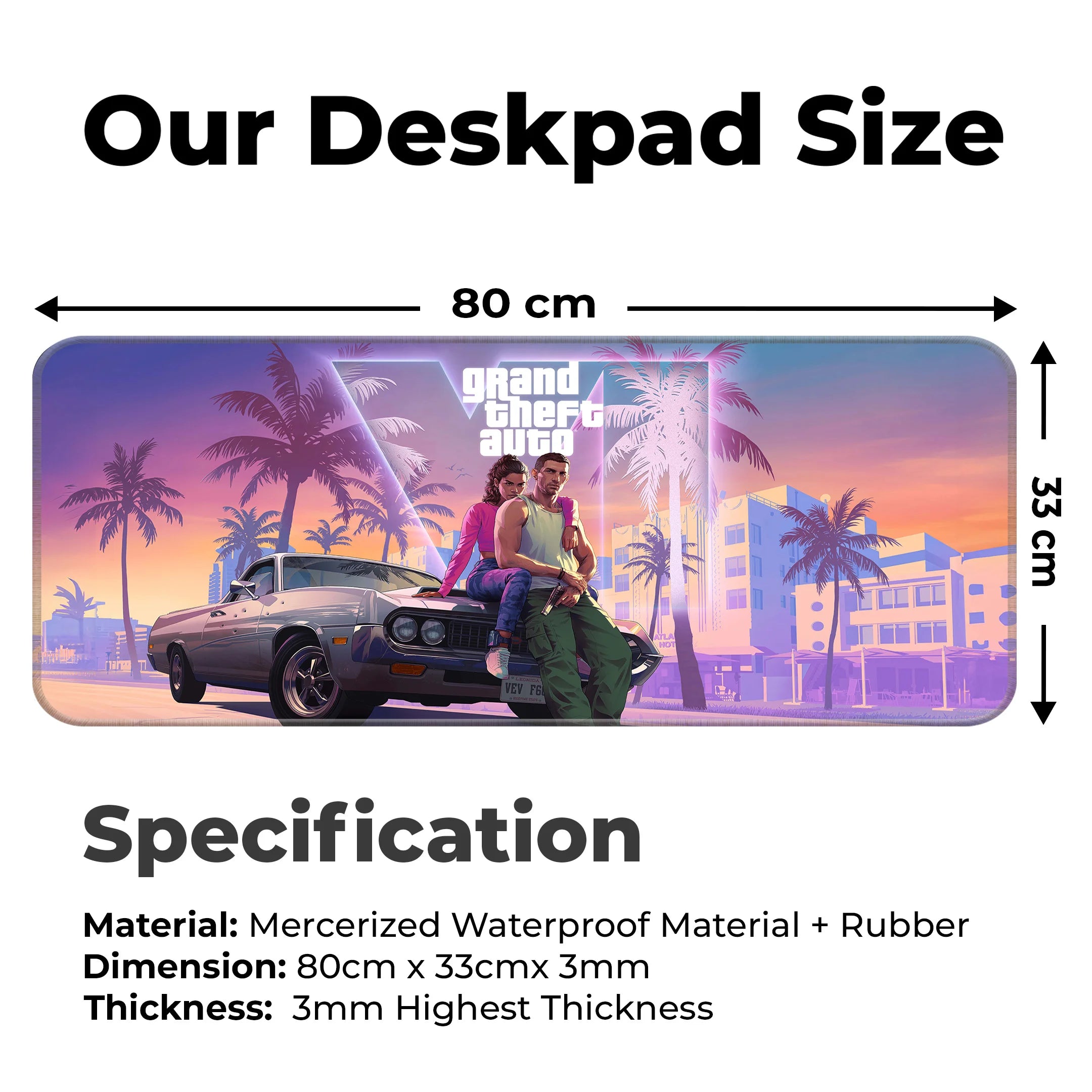 GTA VI Vice City Vibes Deskmat