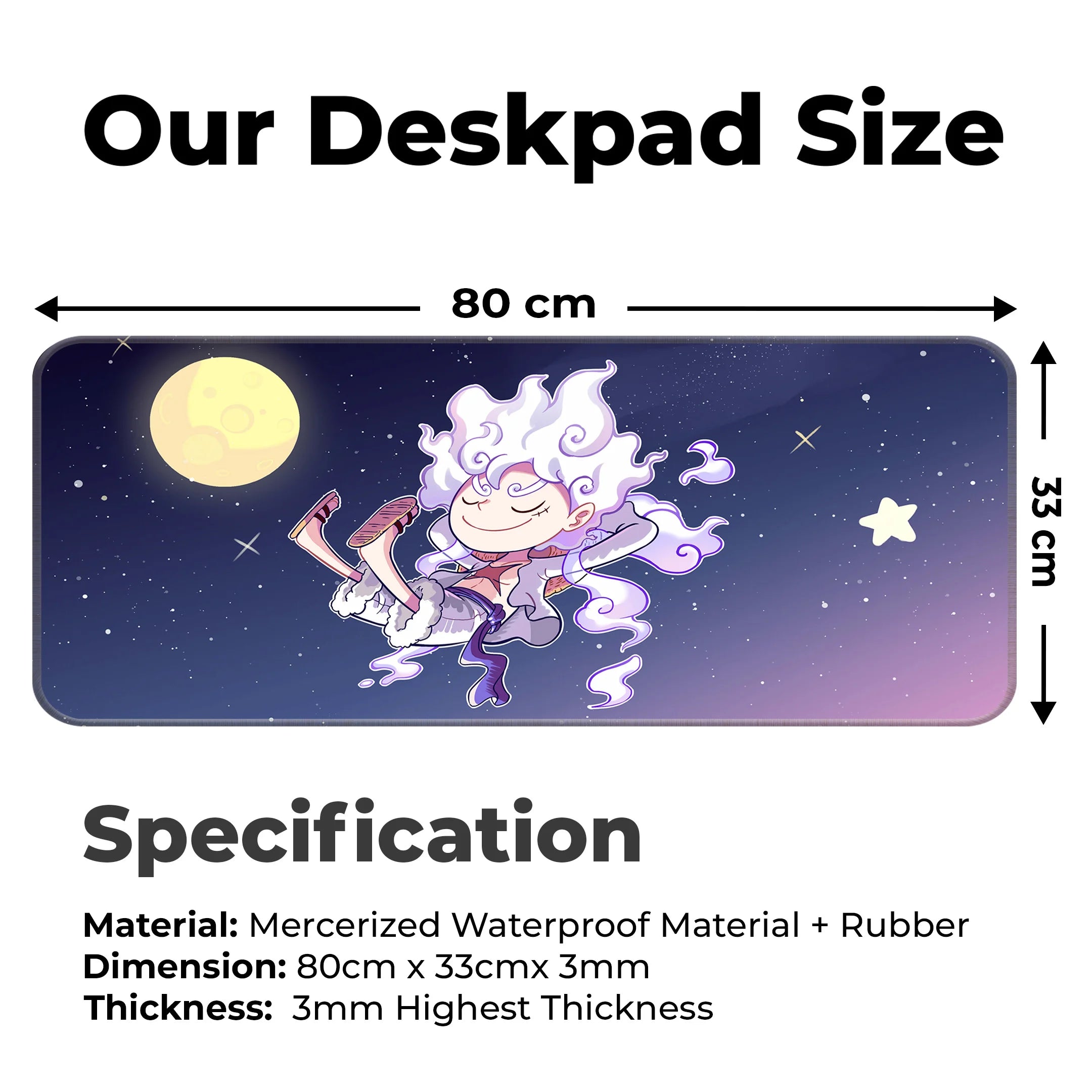 Moonlit Warrior Gear Fifth Deskmat