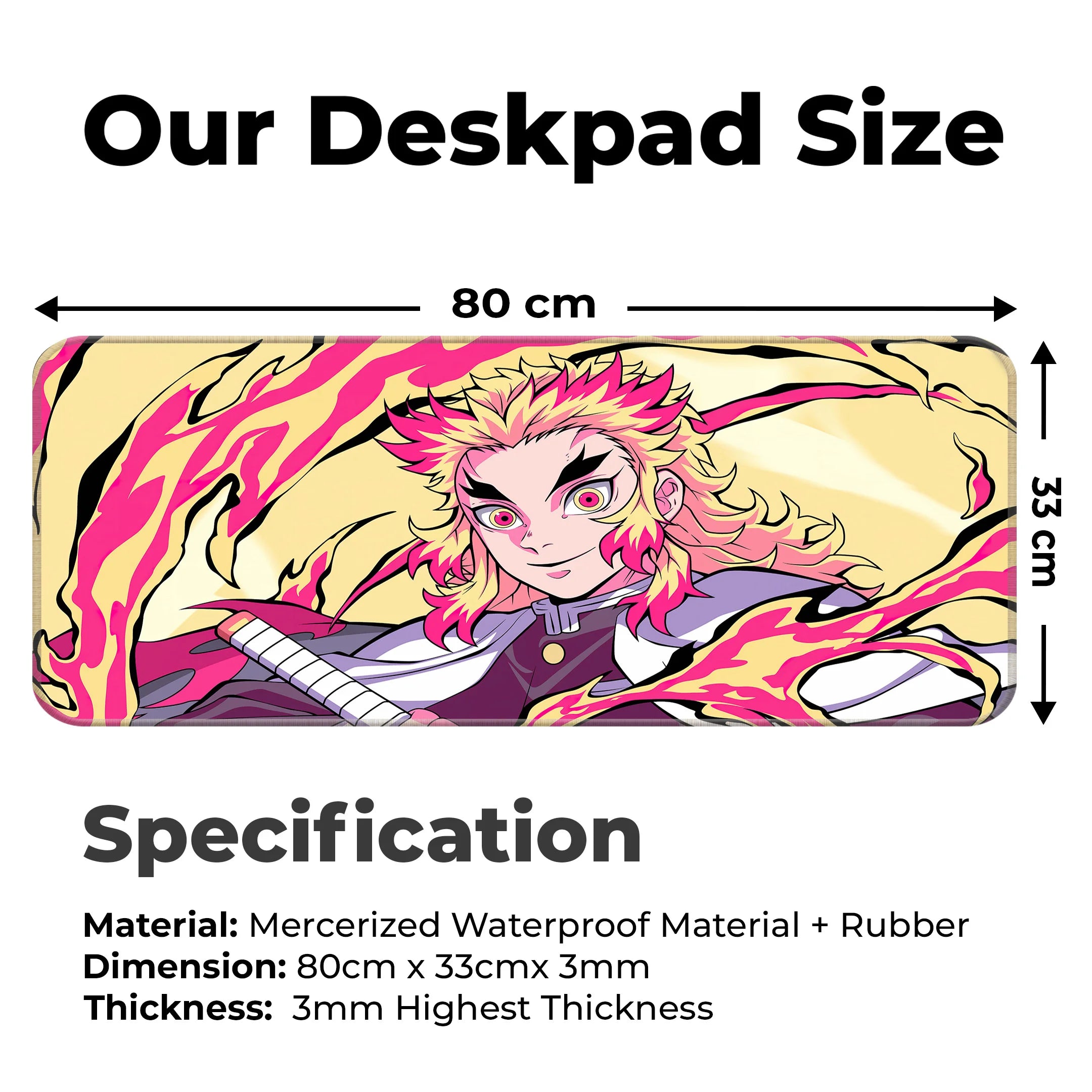 Kyojuro Rengoku - Demon Slayer Deskmat