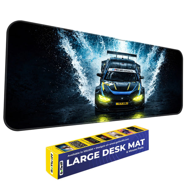 BMW M Motorsport Splash Effect Racing Deskmat