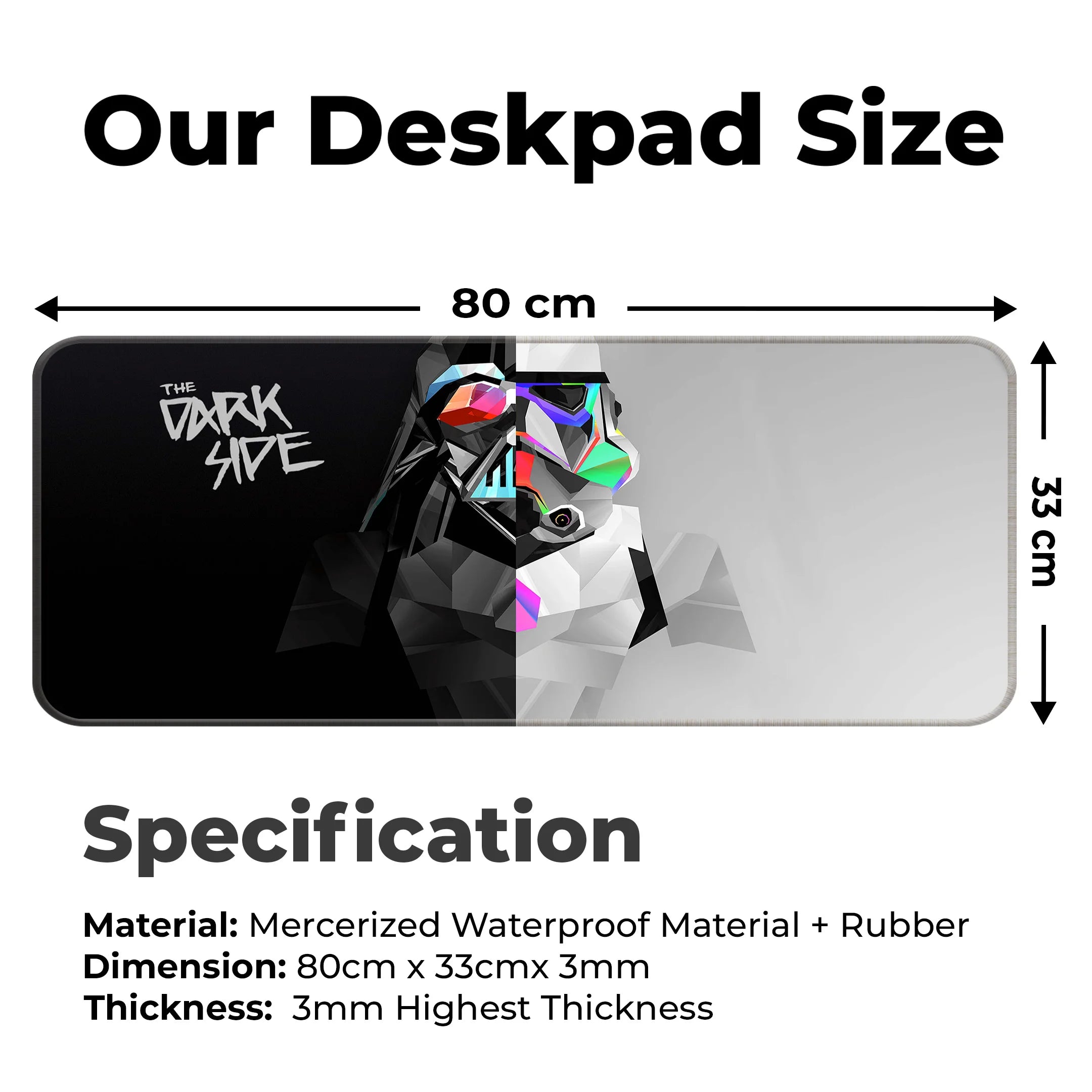 Dark Side Mat – Galactic Sci-Fi Villain Aesthetic Gaming Deskmat