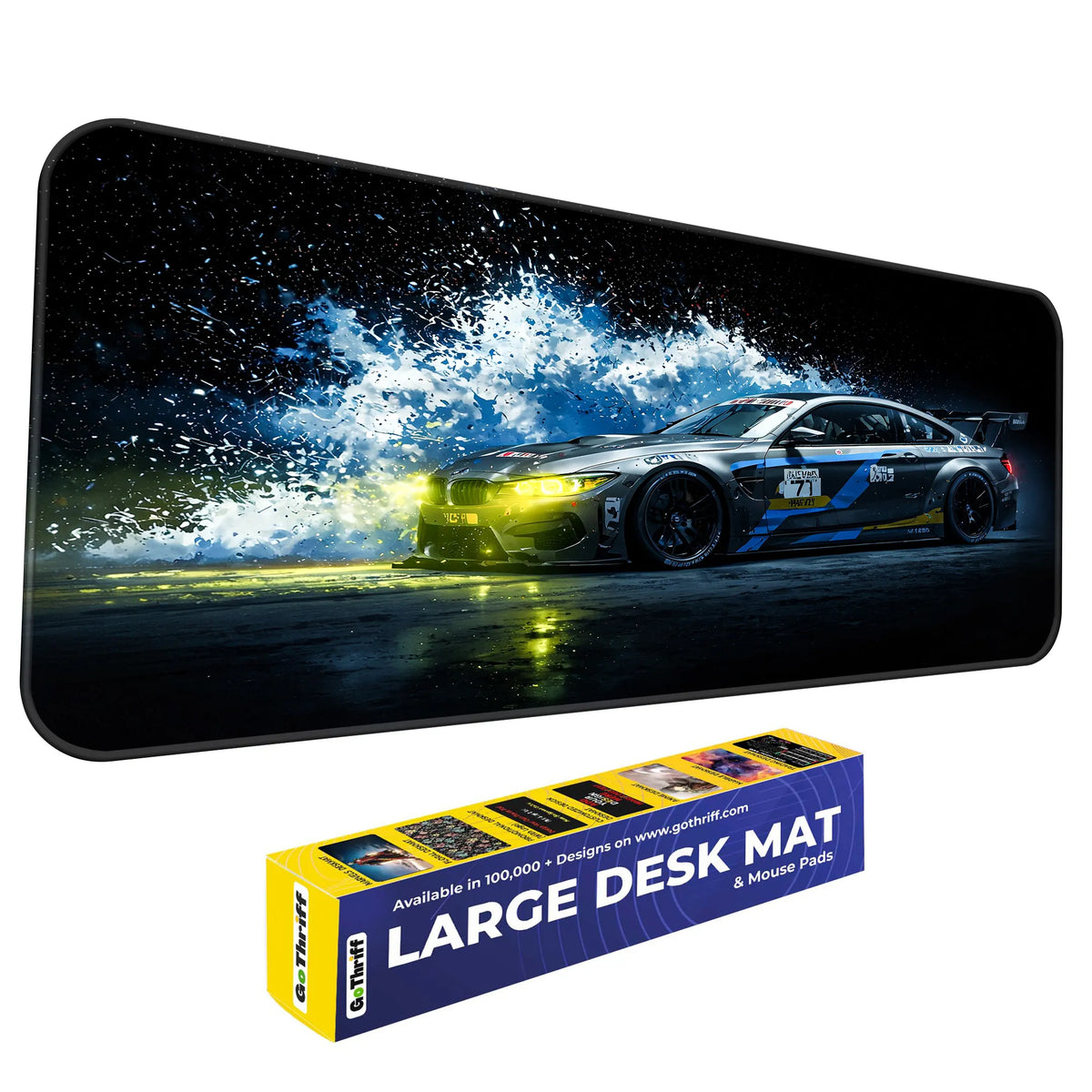 BMW M Motorsport Side Splash Racing Deskmat