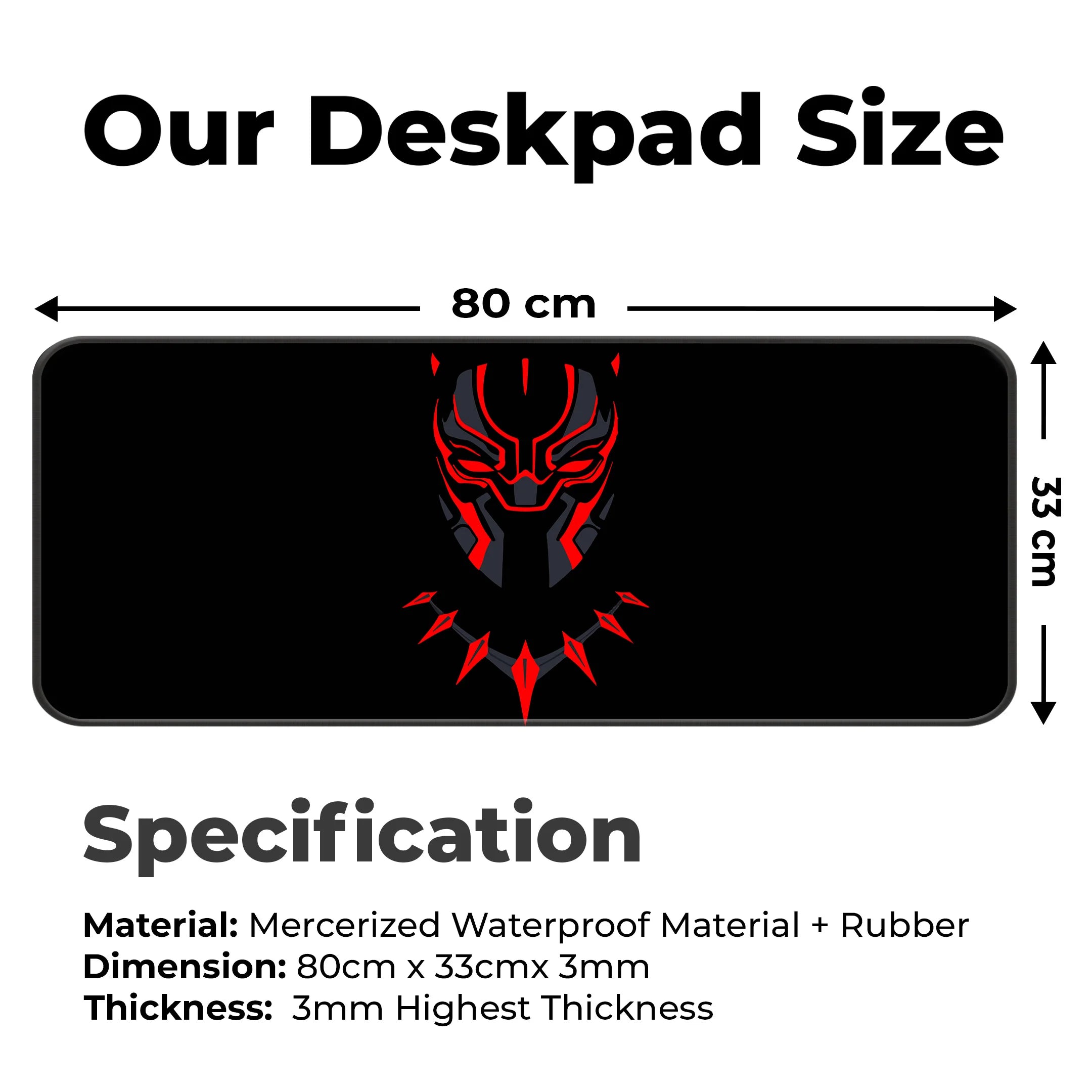 Black Panther Warrior Mat – Marvel Superhero Gaming Deskmat