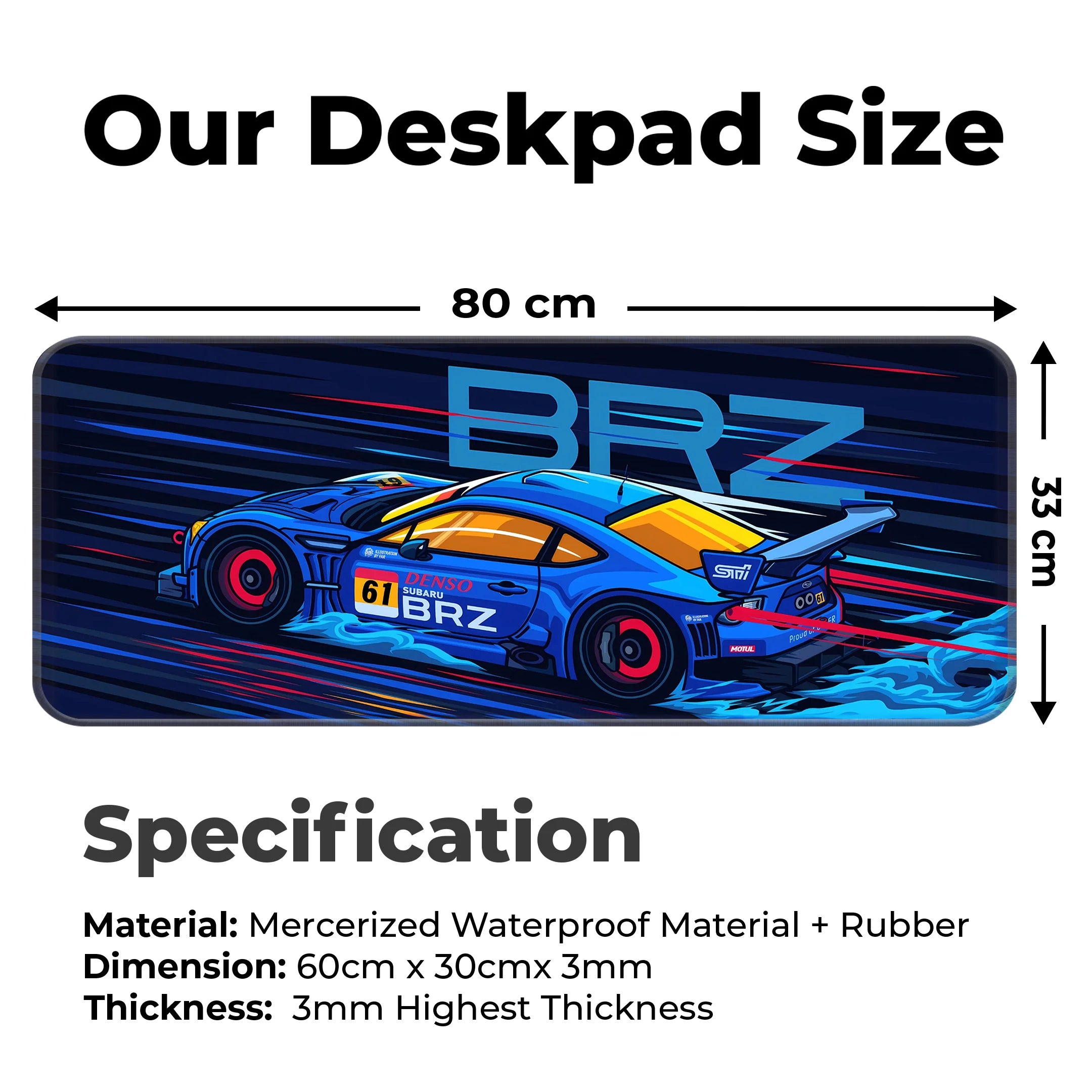 Subaru BRZ Deskmat