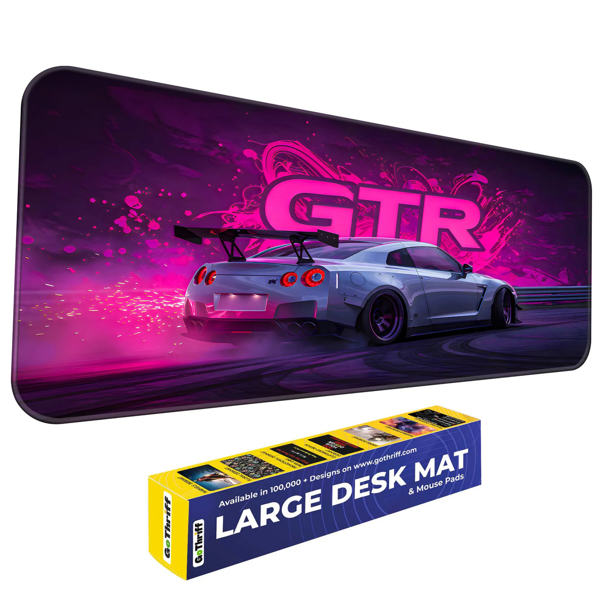 Nissan GT-R Drift Neon Pink Deskmat