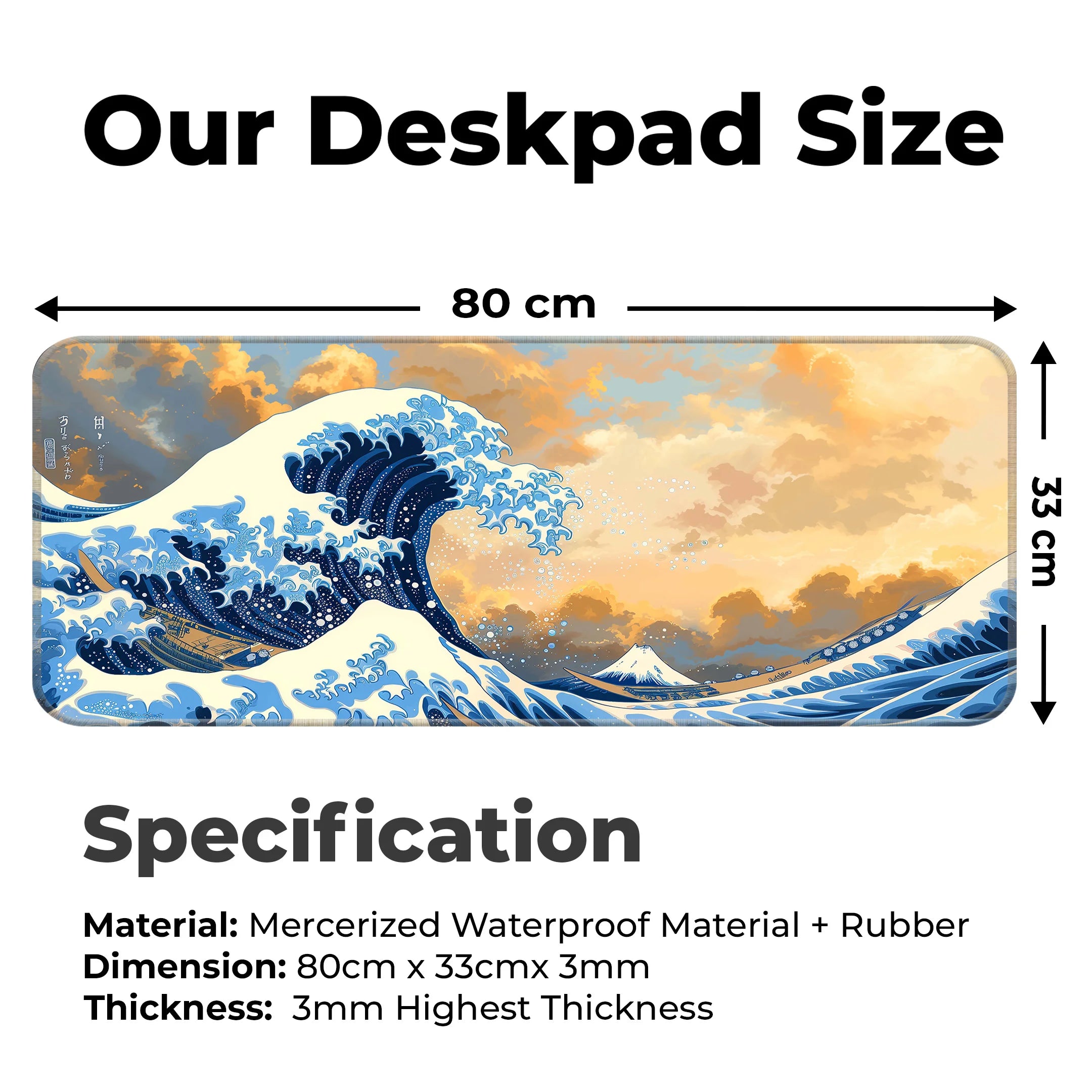 Great Wave of Kanagawa Art Deskmat