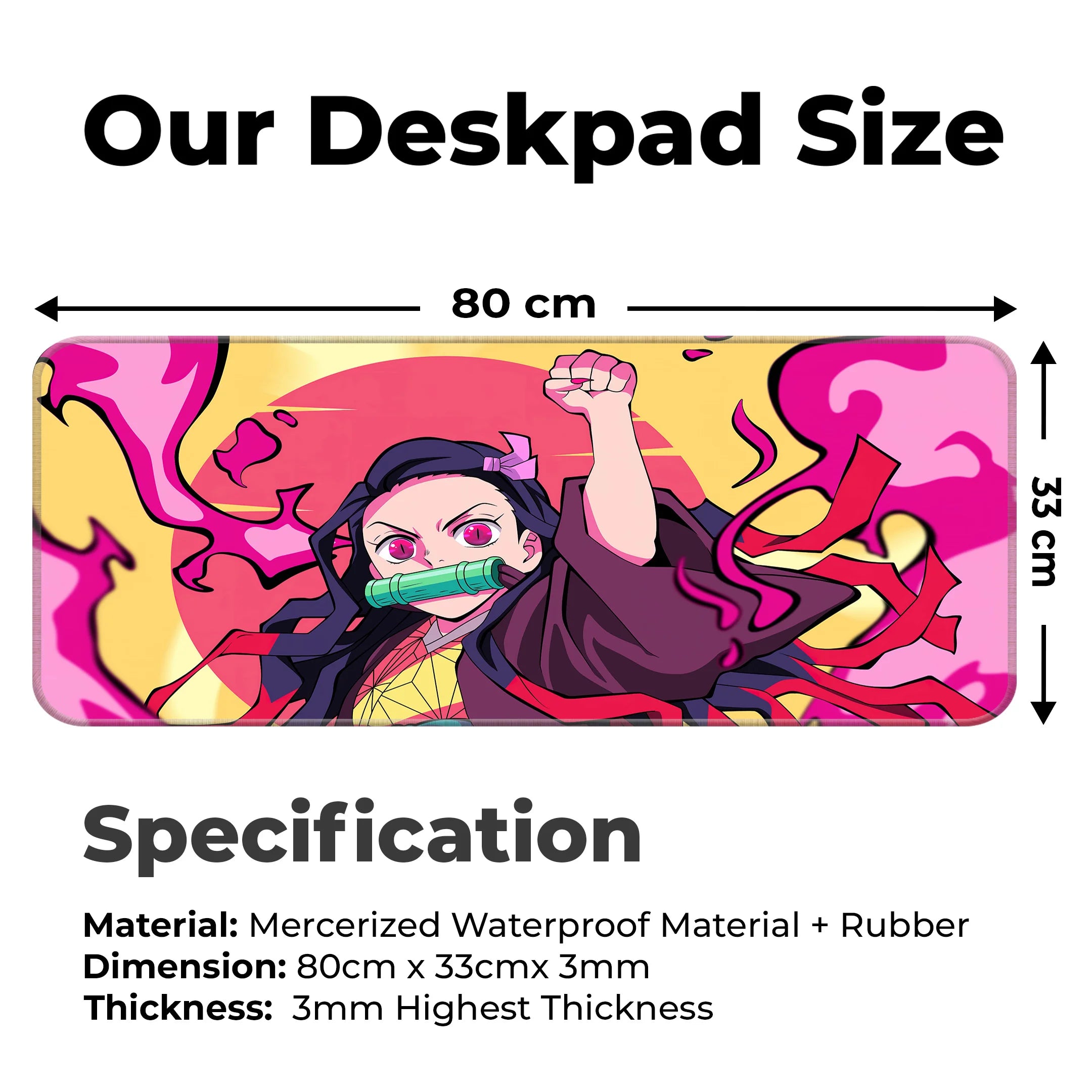 Nezuko Kamado Flame Aura Deskmat