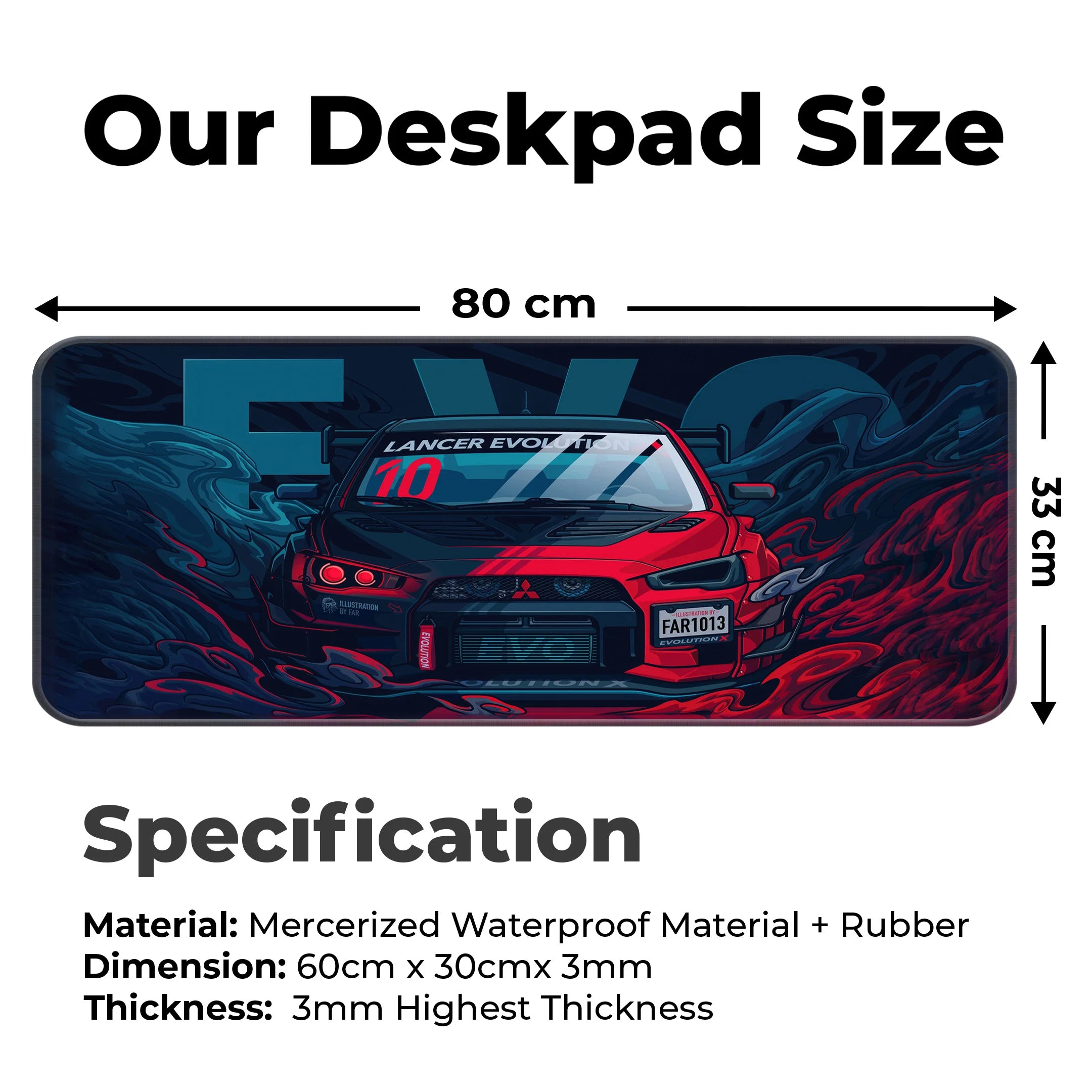 Mitsubishi Lancer Evolution Deskmat