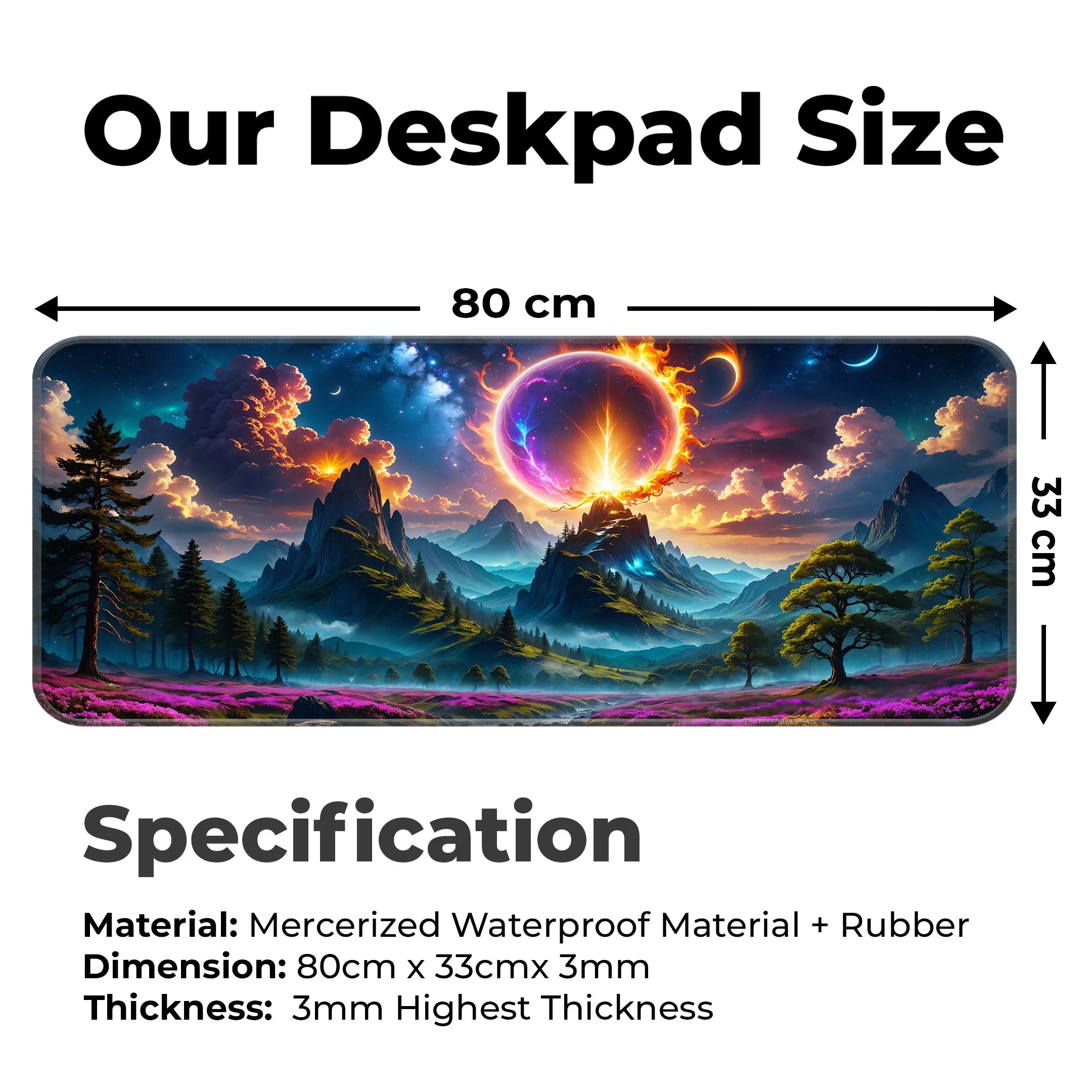 Cosmic Flames Fantasy Deskmat