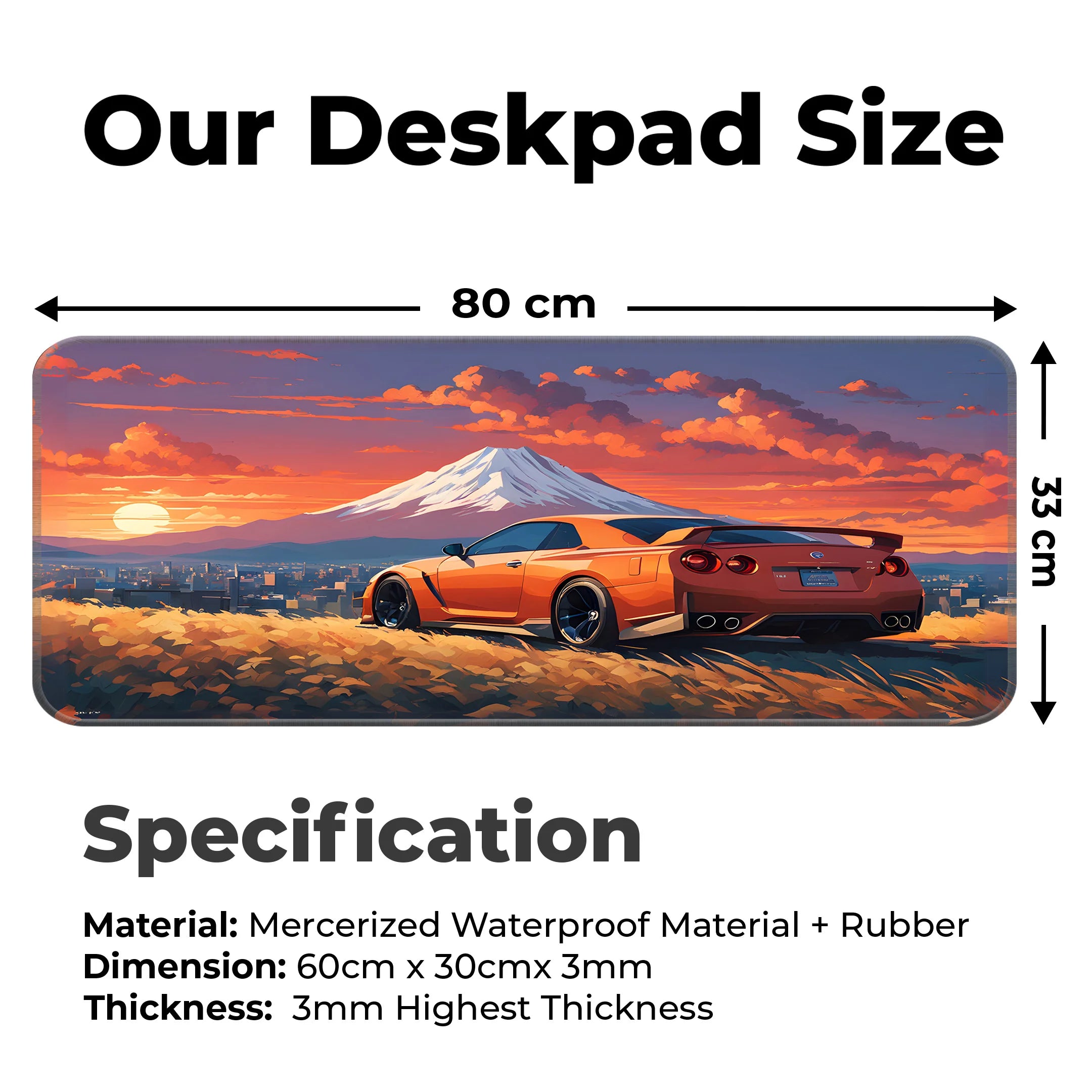 Nissan GTR Sunset Desk Mat