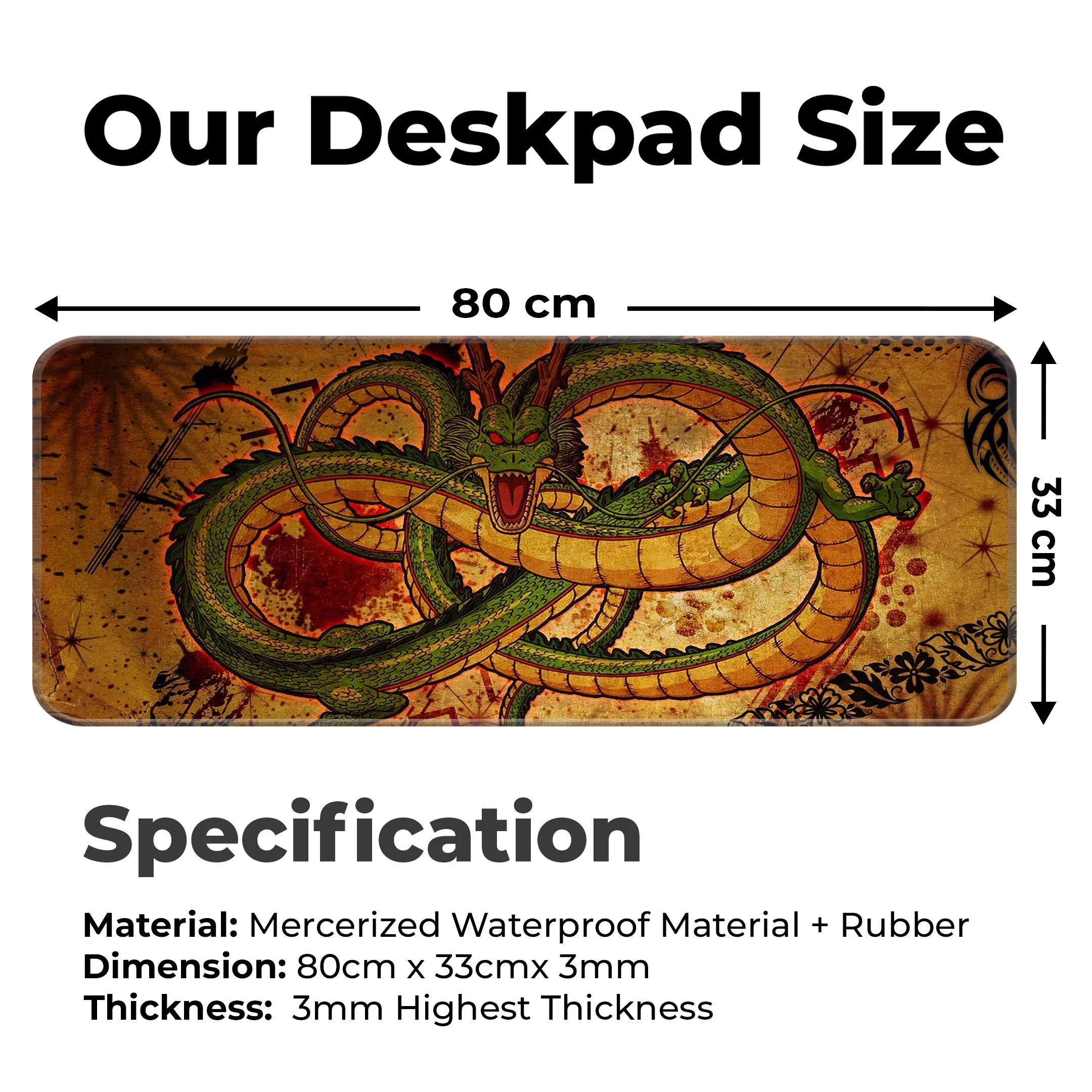 Dragon Shenron Vintage Art  Deskmat