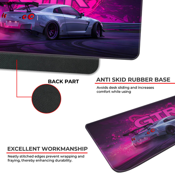 Nissan GT-R Drift Neon Pink Deskmat