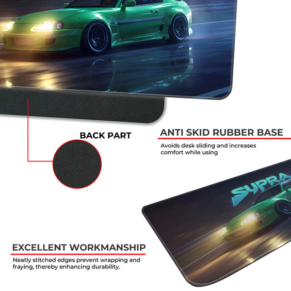 Toyota Supra Green Night Drift Deskmat