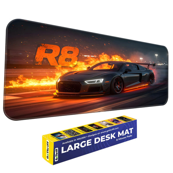 Audi R8 Flames Night Racing Deskmat