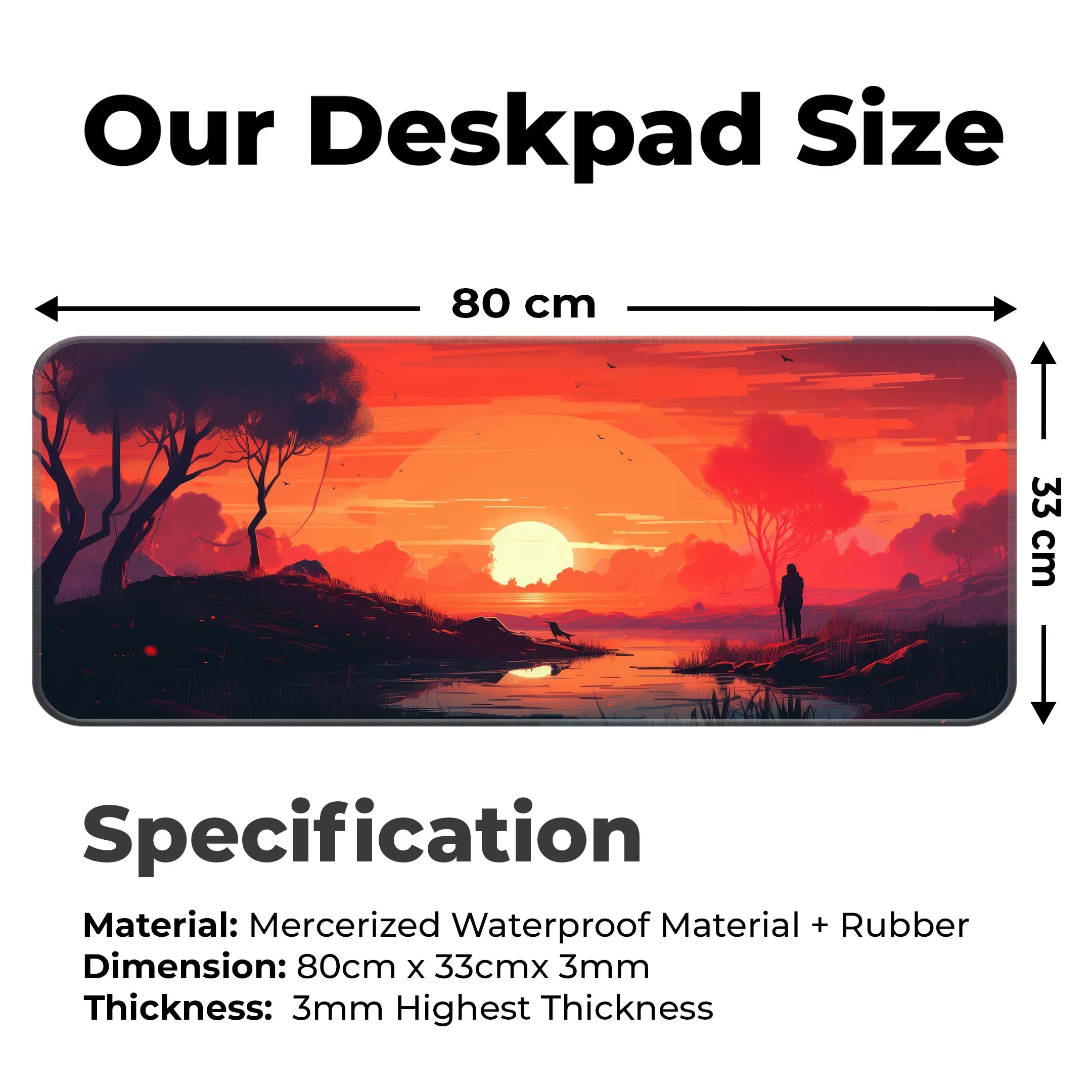 Serene Sunset Reflection Deskmat