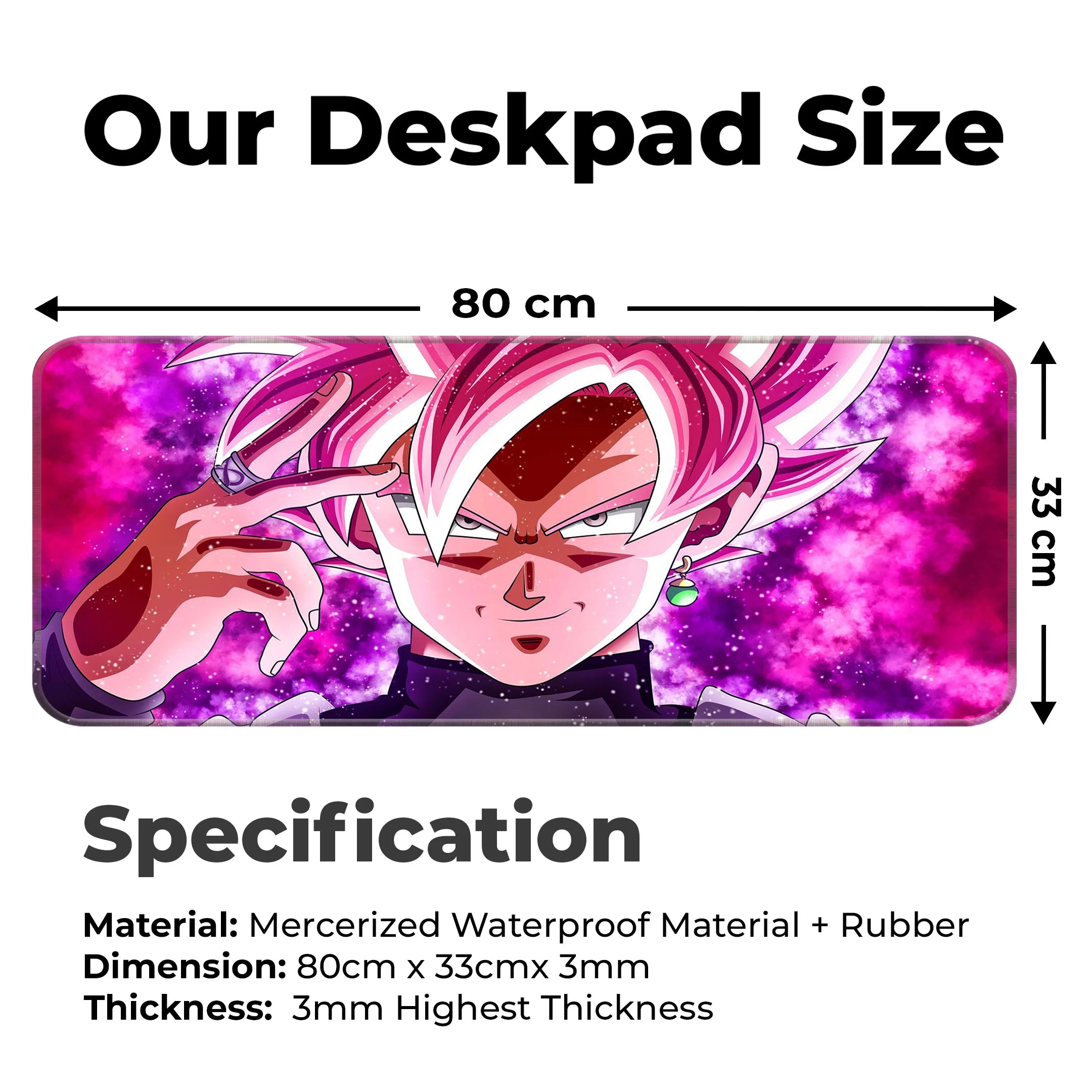 Goku Black Rose Power Surge Deskmat