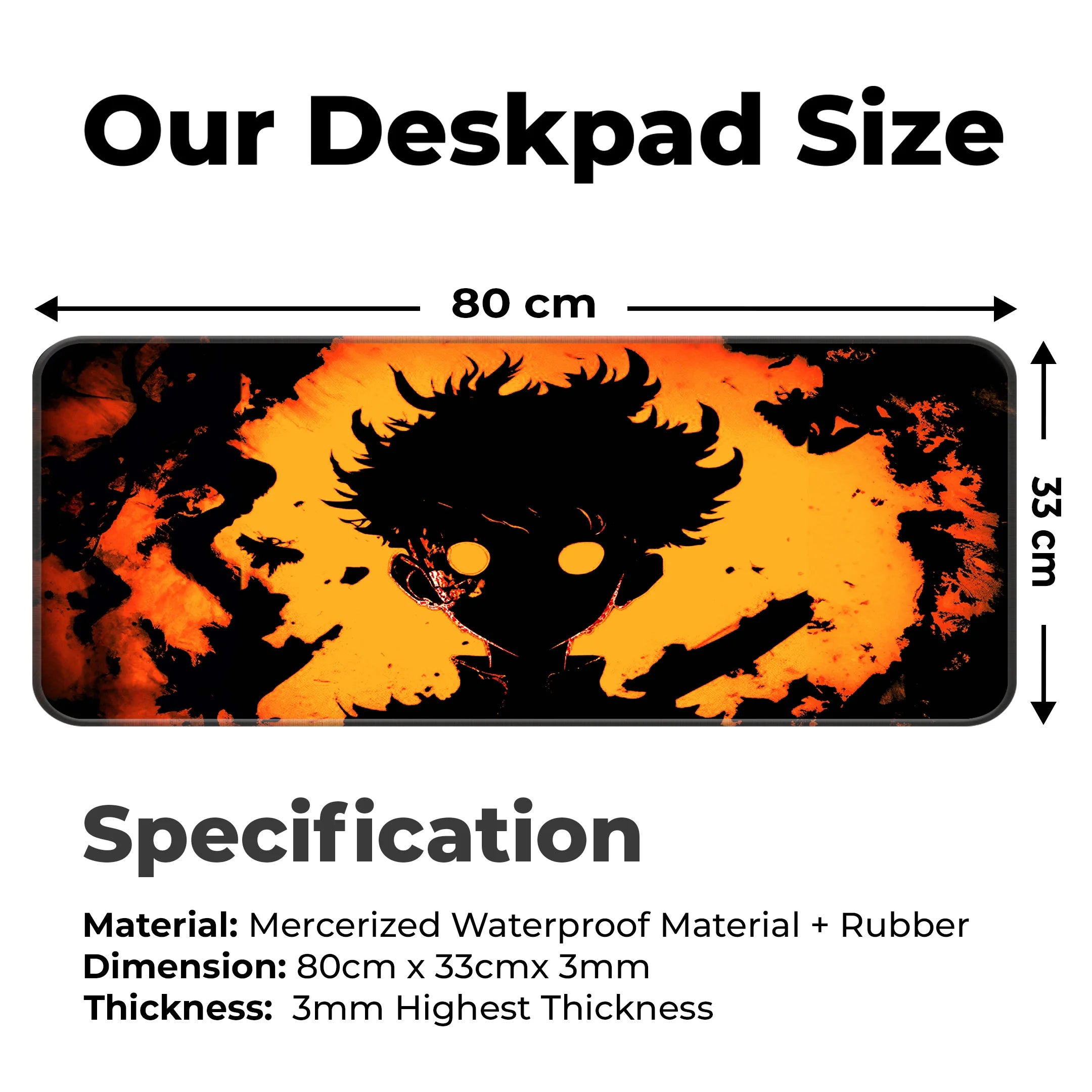 Mob Psycho Anime Silhouette Deskmat