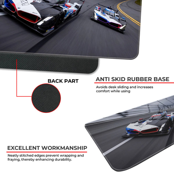 BMW V8 Hybrid LMDh Prototype Racing Deskmat