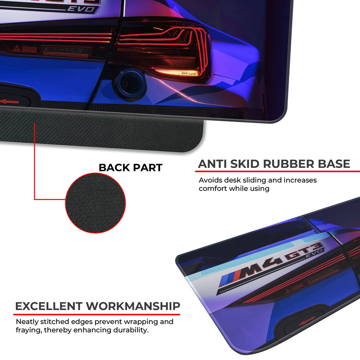 BMW M4 GT3 EVO Rear Light Detail Deskmat