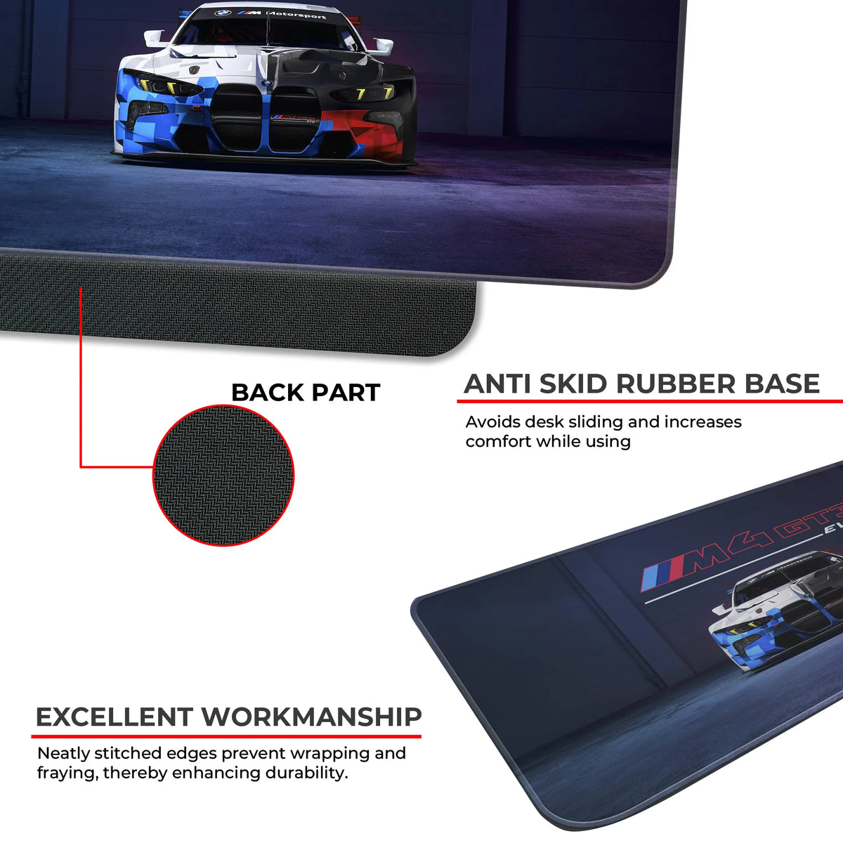 BMW M4 GT3 EVO Motorsport Racing Deskmat