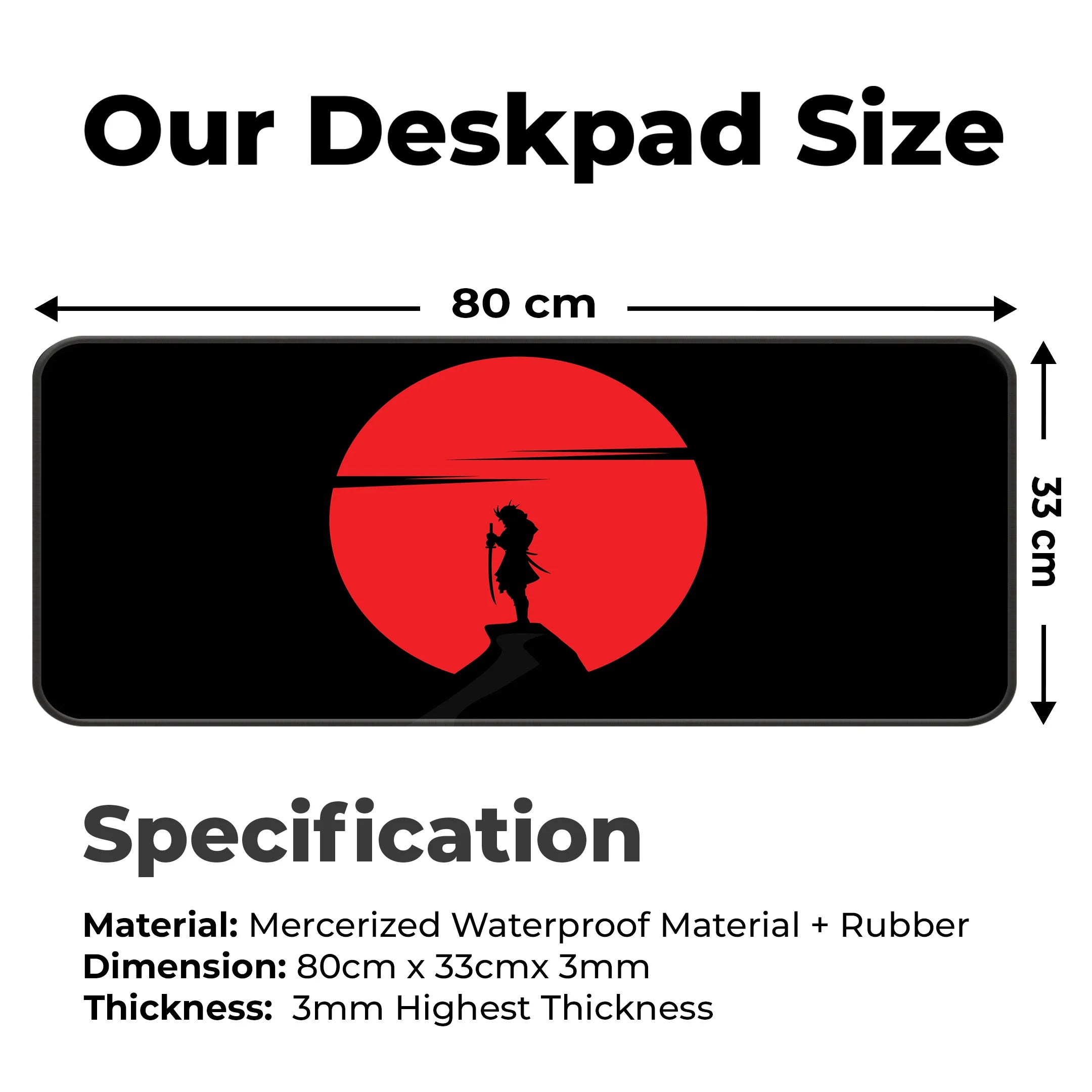 Samurai Warrior Silhouette Deskmat