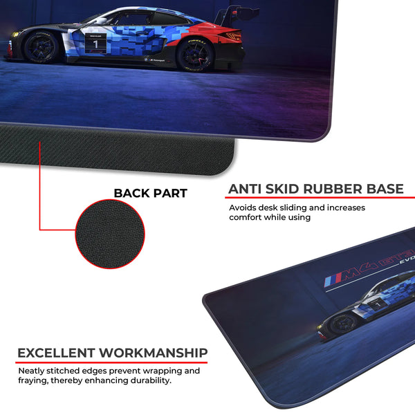 BMW M4 GT3 EVO Racing Side View Deskmat