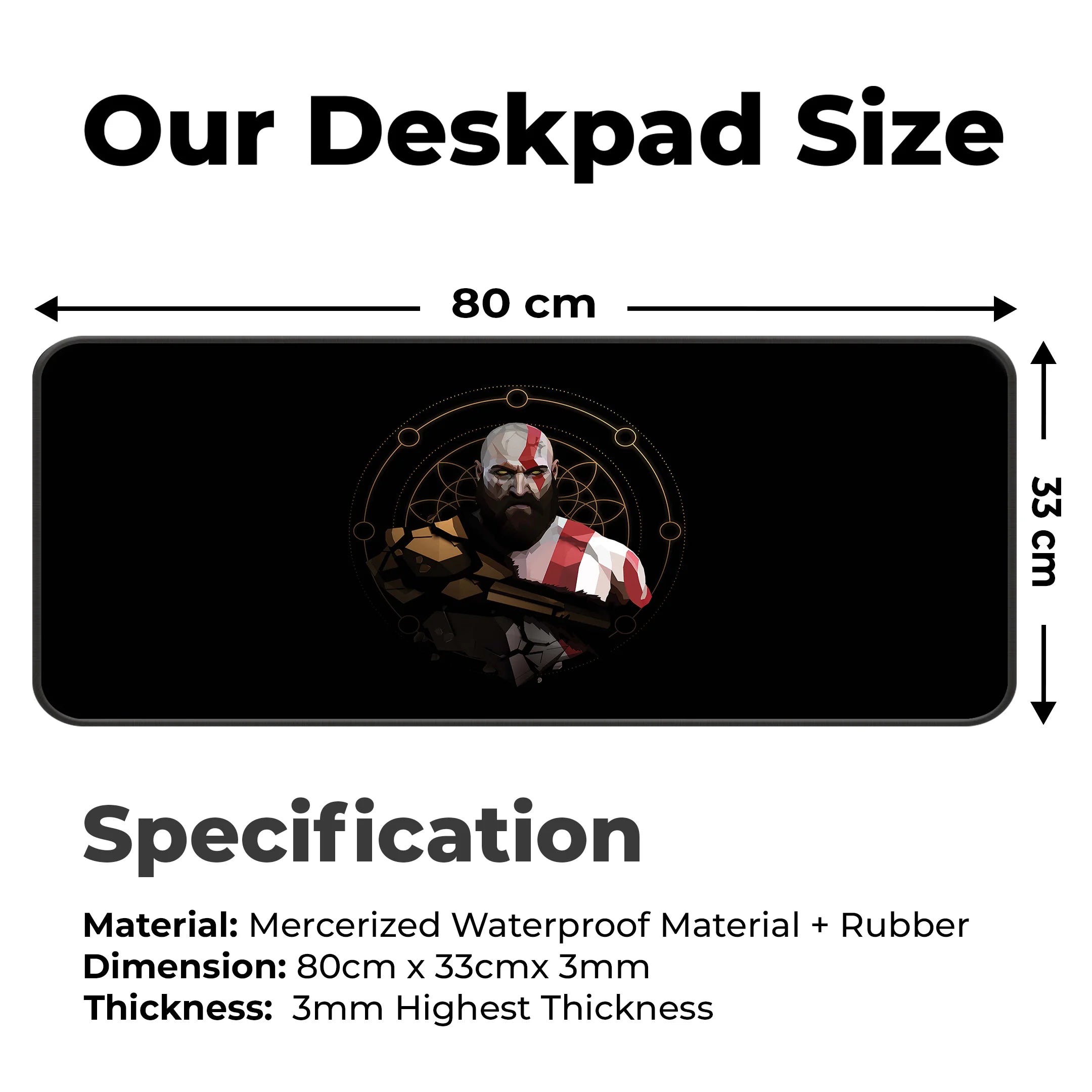 Kratos Warrior Fury Deskmat