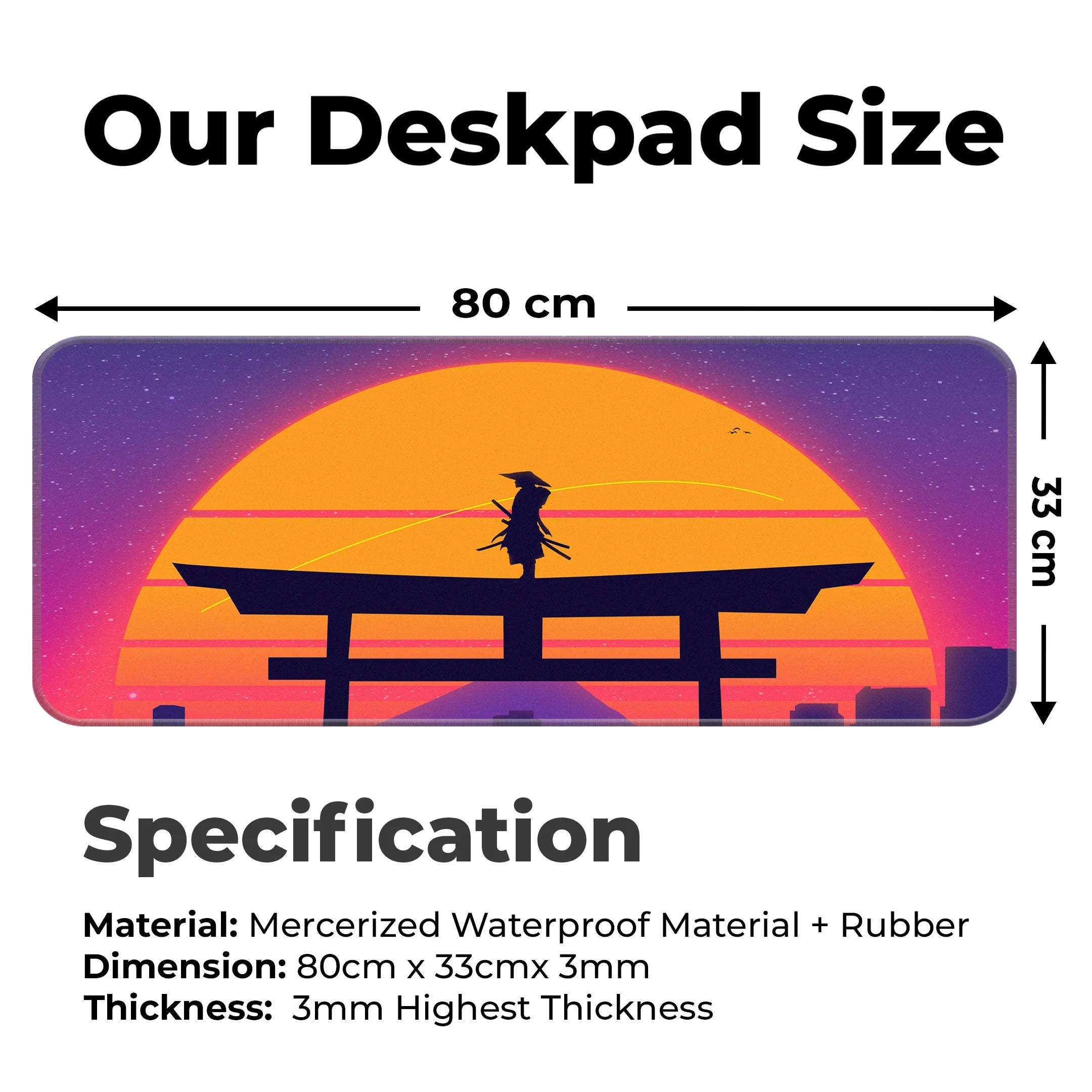 Samurai Sunset Deskmat