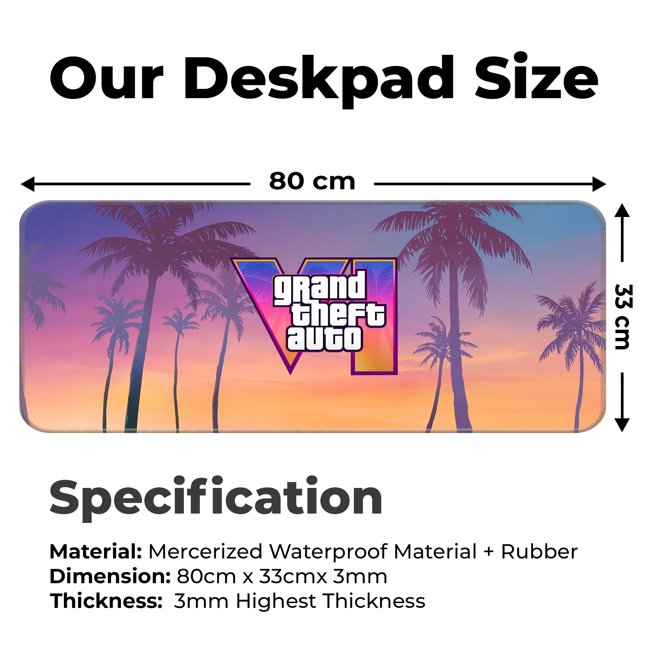 GTA Vice City Neon Vibes Deskmat