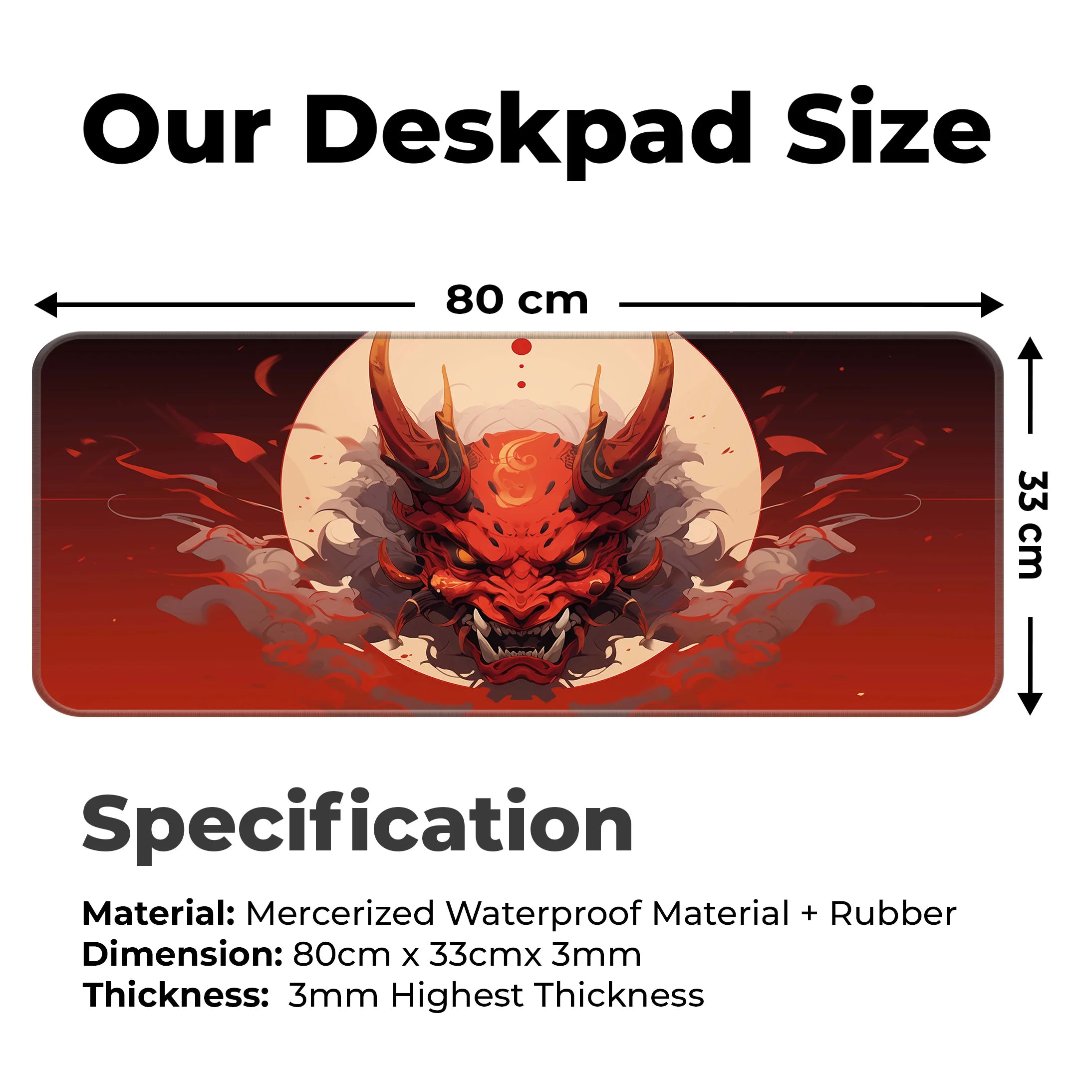 Oni Demon Mask Art Deskmat