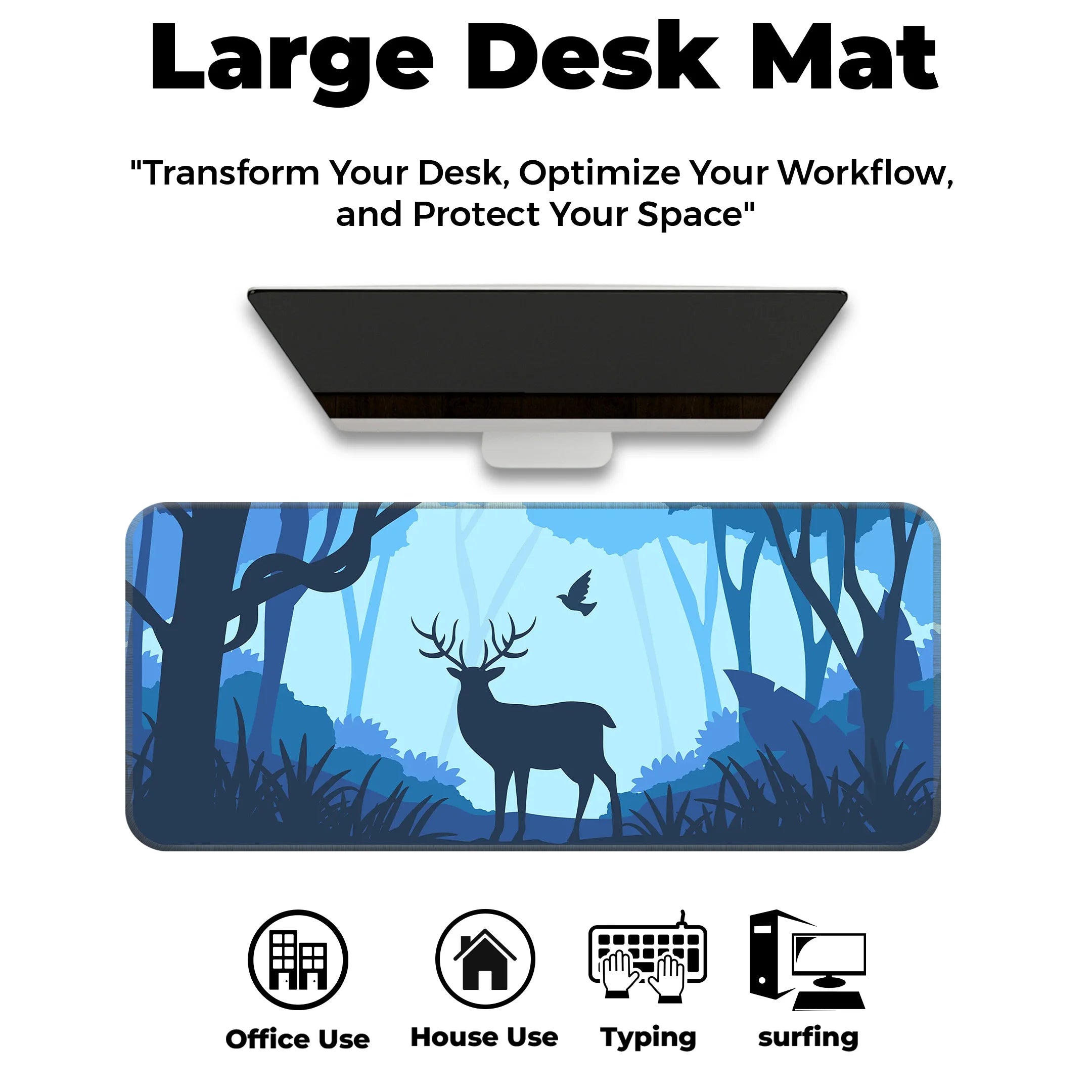 Moonlit Deer Deskmat