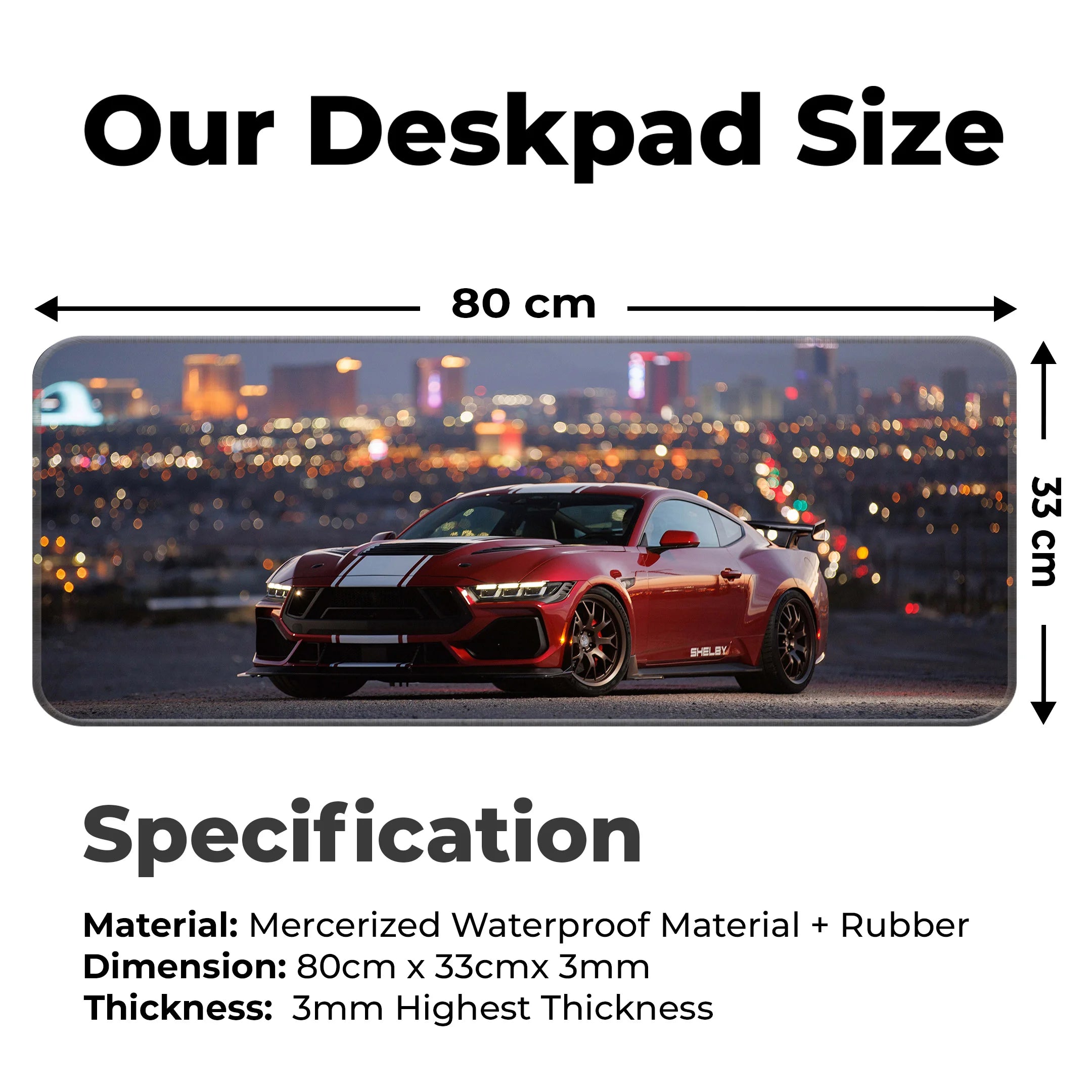 Night Drive Muscle Car Deskmat