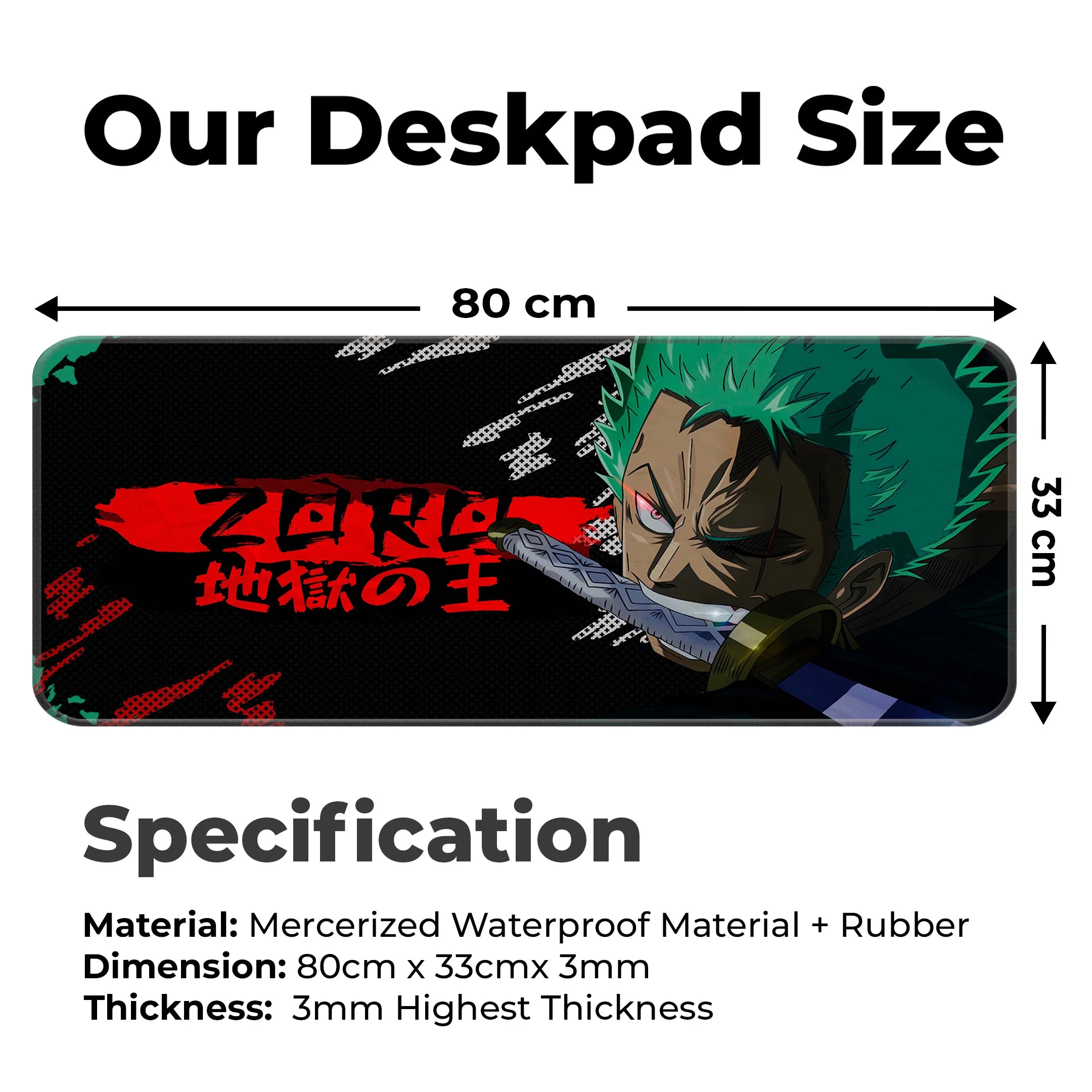 Roronoa Zoro Hell King Deskmat