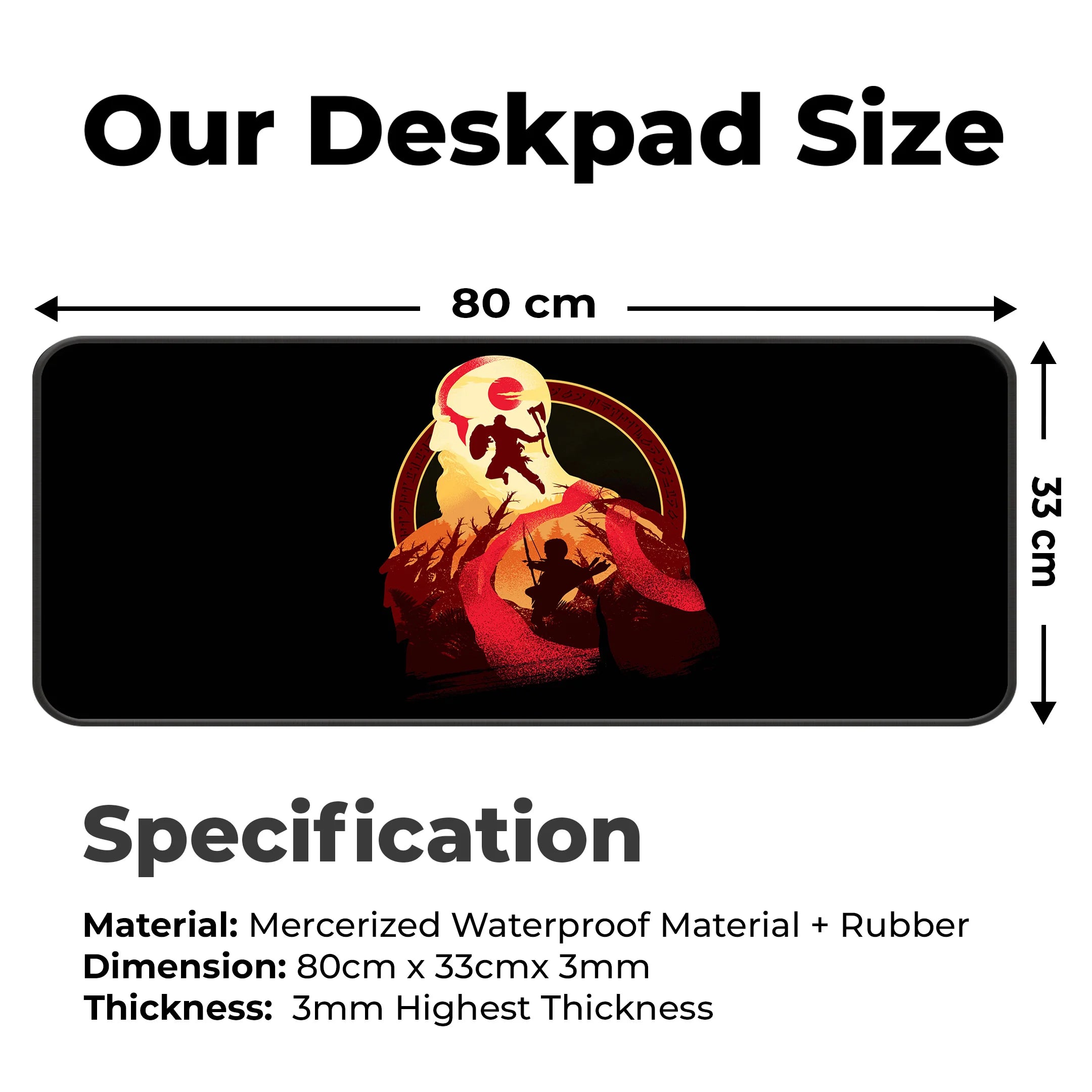 God of War Kratos Battle Deskmat