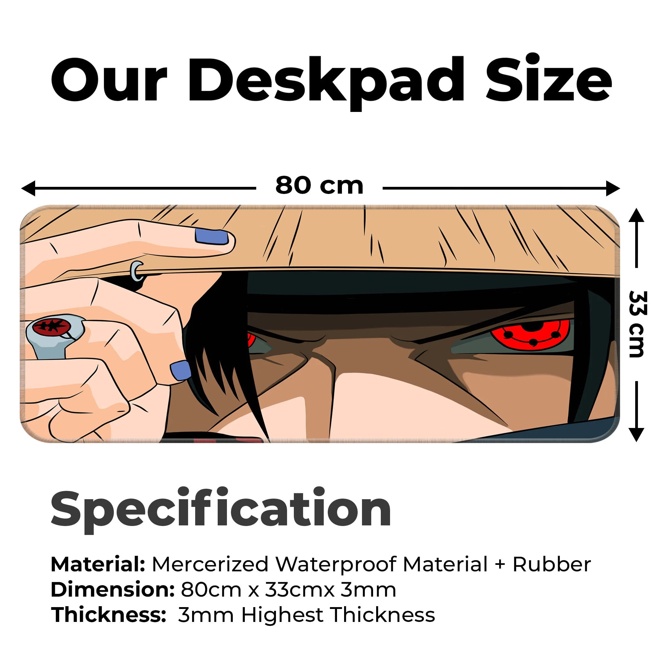 Itachi Uchiha Sharingan Mat – Akatsuki Ninja Anime Gaming Deskmat