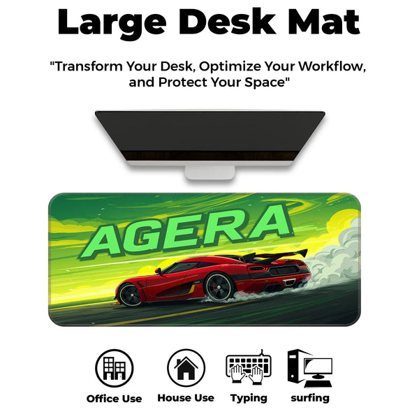 Koenigsegg Agera Red Supercar Drift Deskmat