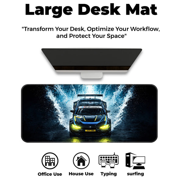BMW M Motorsport Splash Effect Racing Deskmat