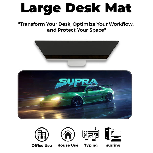 Toyota Supra Green Night Drift Deskmat