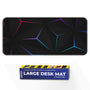 Neon Geometric Prism Abstract Deskmat