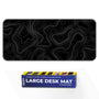 Black Topographic Line Pattern Deskmat