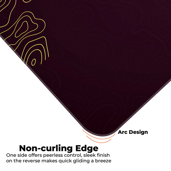 Gradient Topographic Sunset Abstract Deskmat