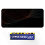 Neon Flow Lines Dark Abstract Deskmat