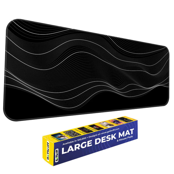 Organic Flowing Contour Line Abstract Pattern Deskmat