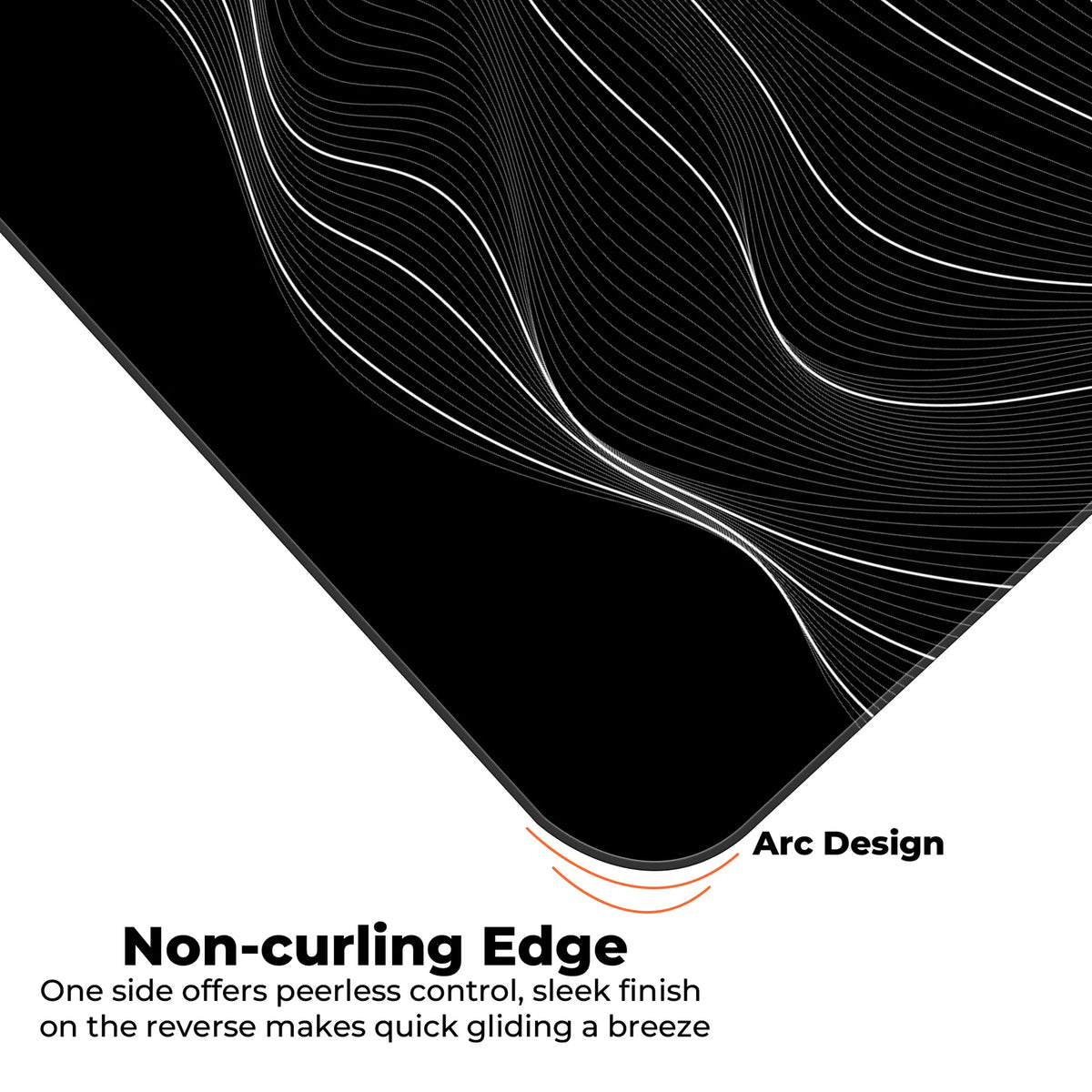 Organic Flowing Contour Line Abstract Pattern Deskmat