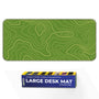Green Contour Line Abstract Topographic Deskmat