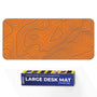 Orange Contour Line Abstract Topographic Deskmat