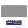 Grey Geometric Cube Abstract Line Deskmat